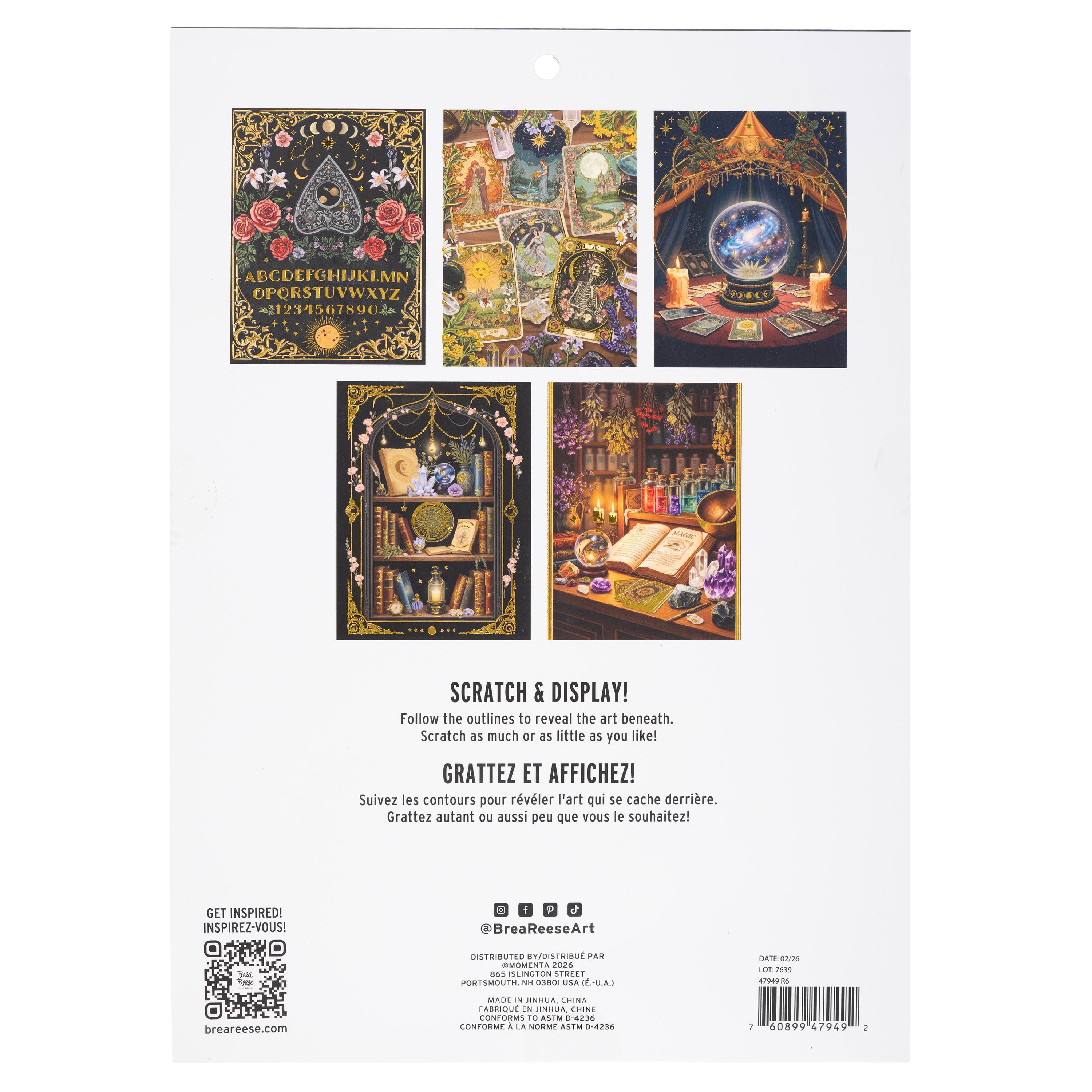 Brea Reese® 9" x 12" Fortune Teller Scratch Art Paper Pad
