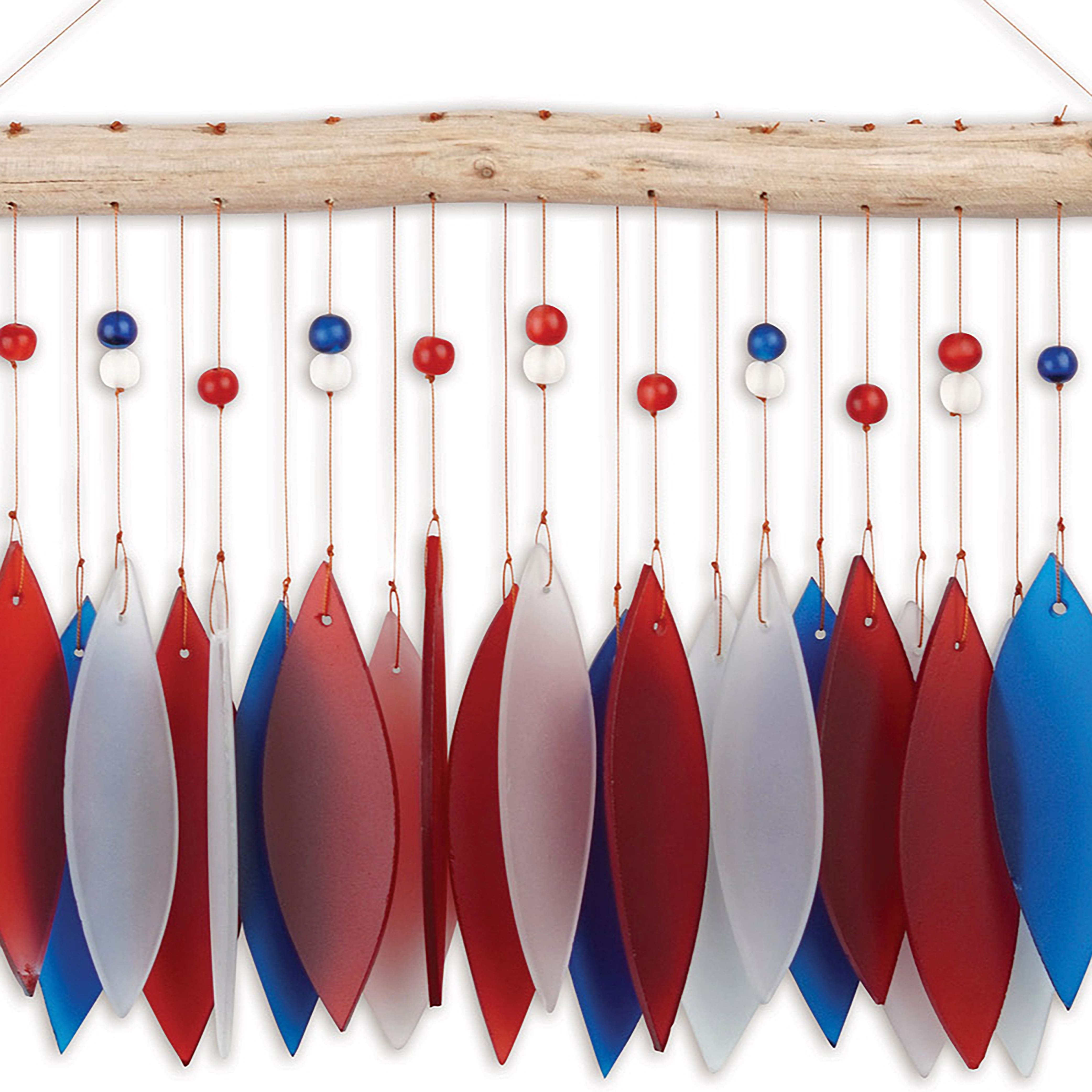 Sunset Vista Designs® 21" Bali Hand-Crafted Americana Faux Seaglass Wind Chime