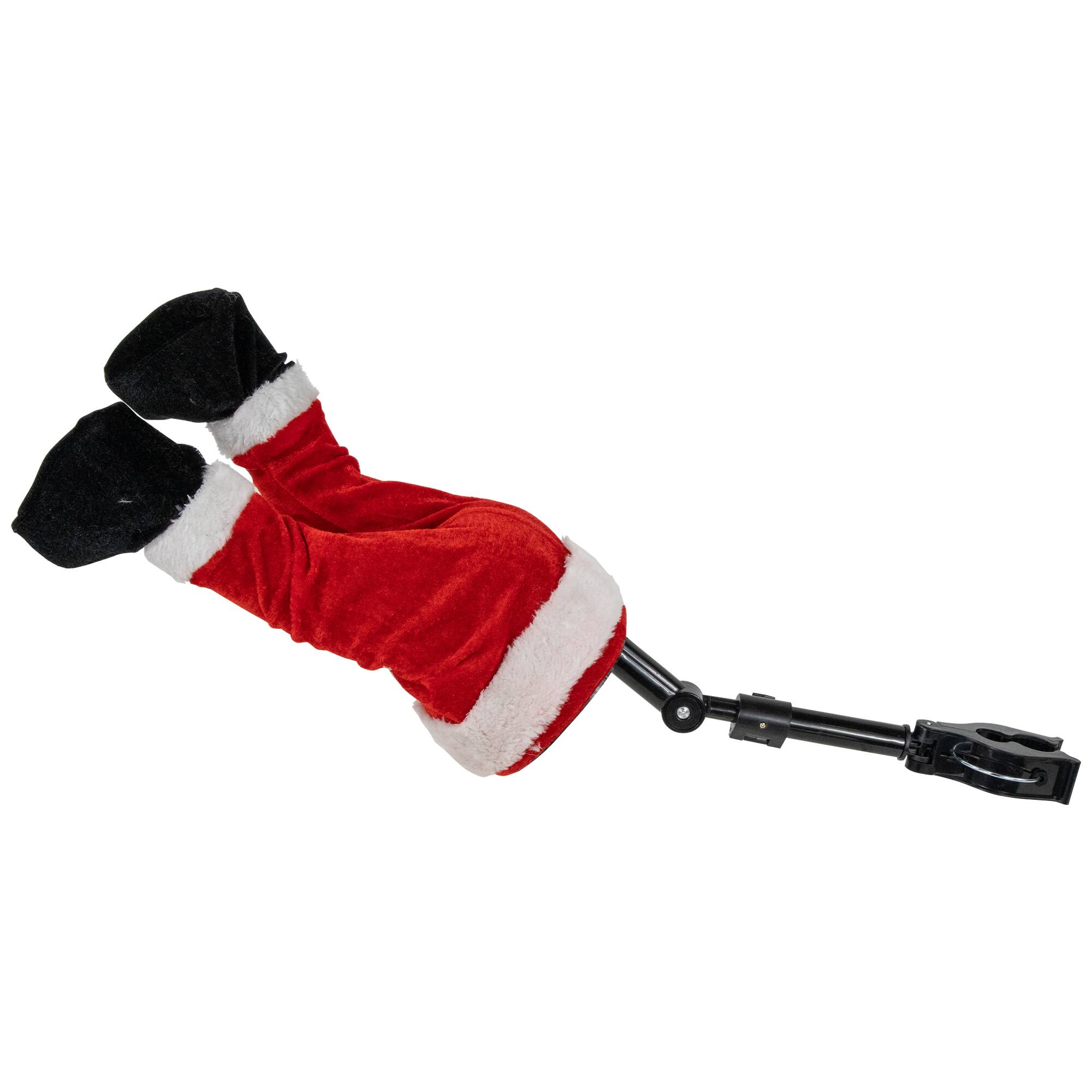 25.5" Animated & Musical Santa's Kicking Legs Christmas Decoration