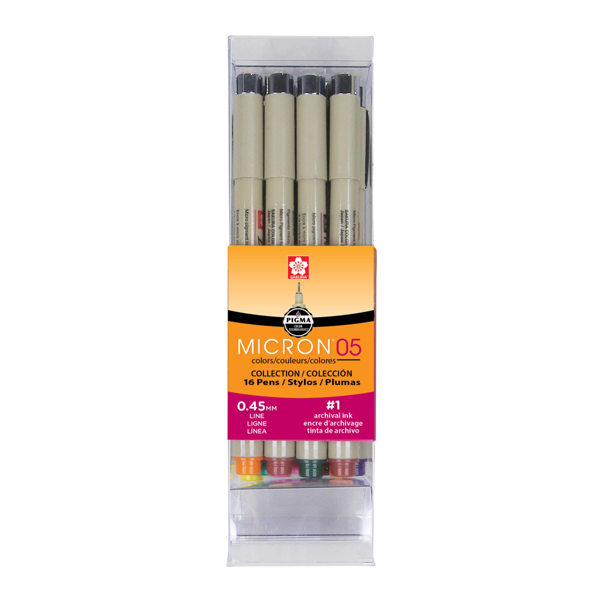 Pigma® Micron™ 05 Fine Line 16 Piece Color Cube Set