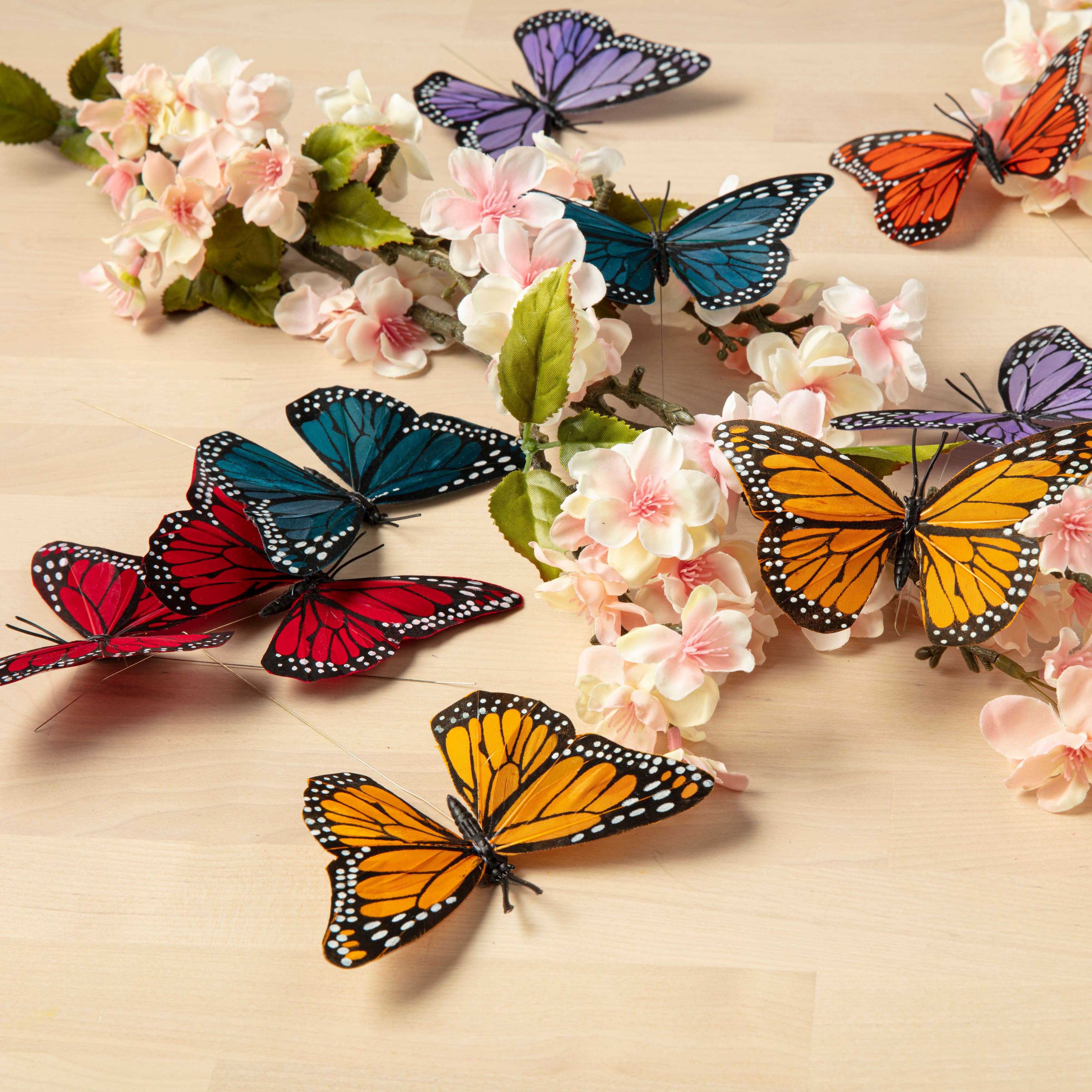 6 Packs: 10 ct. (60 total) 4.75" Multicolor Feather Butterflies by Ashland®