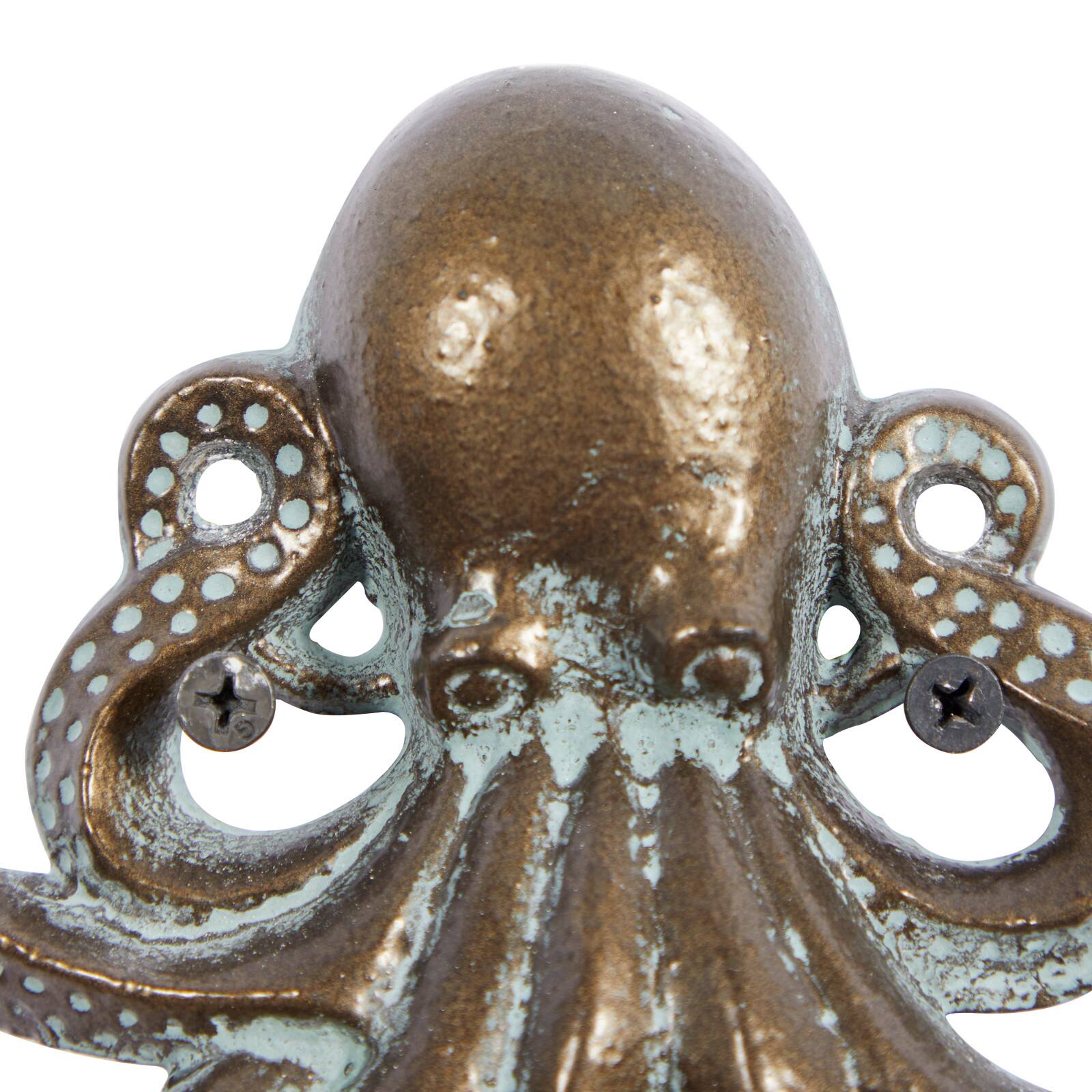 Set of 2 Bronze Metal Coastal Wall Hook, 8" x 7"