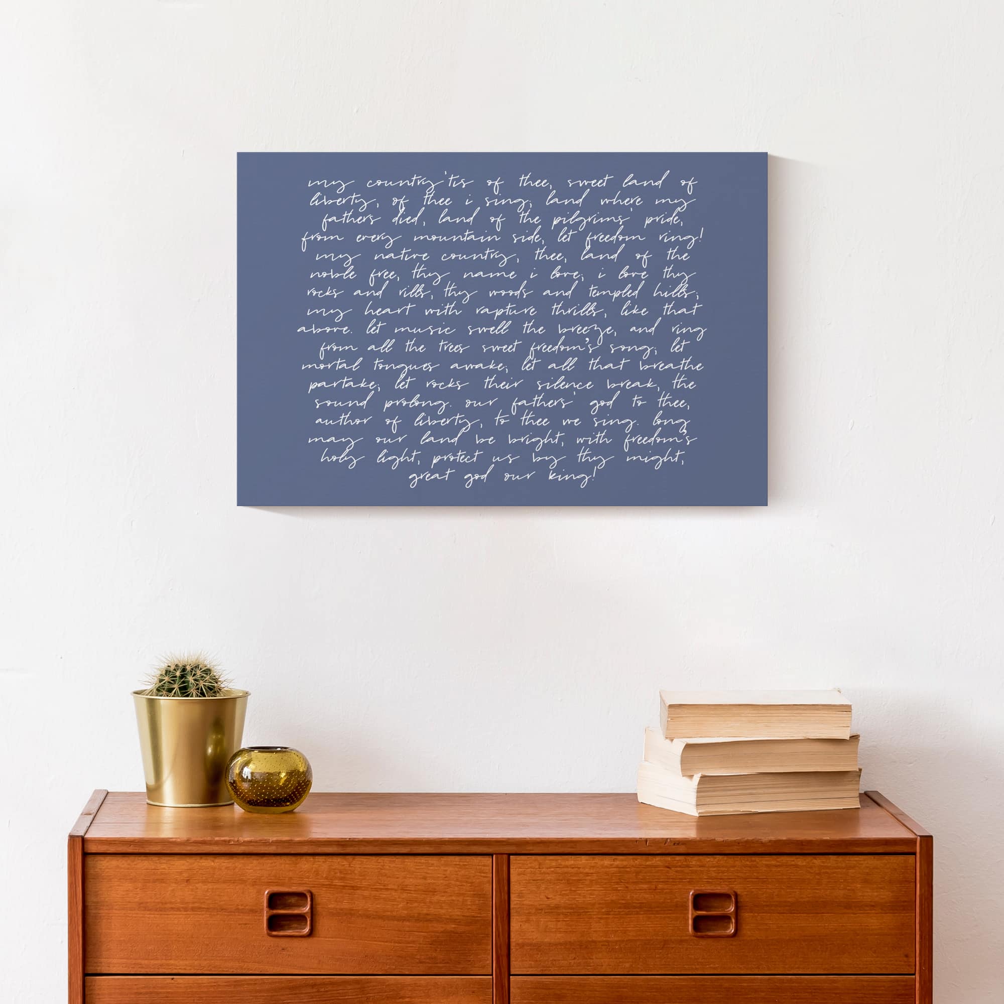 My Country Tis of Thee Canvas Wall Art