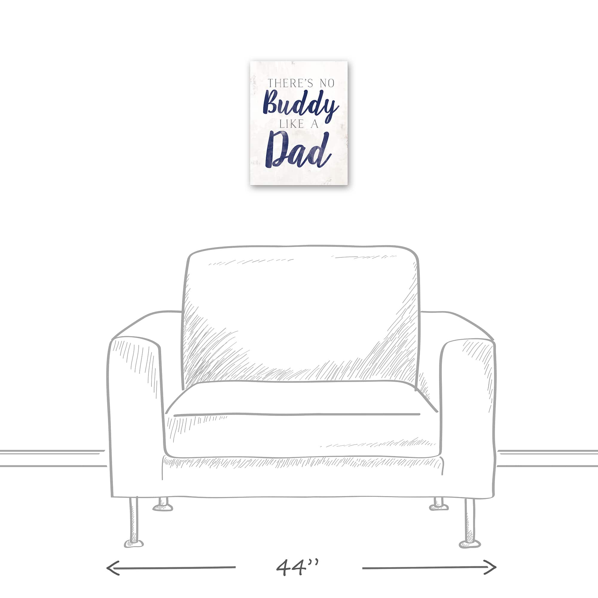 There's No Buddy Like Dad Canvas Wall Art