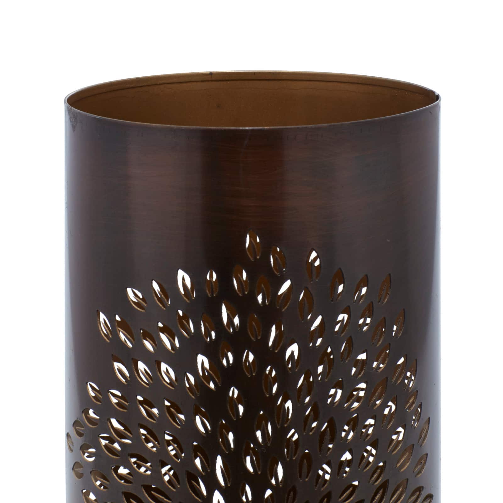 Brown Metal Eclectic Lantern Set