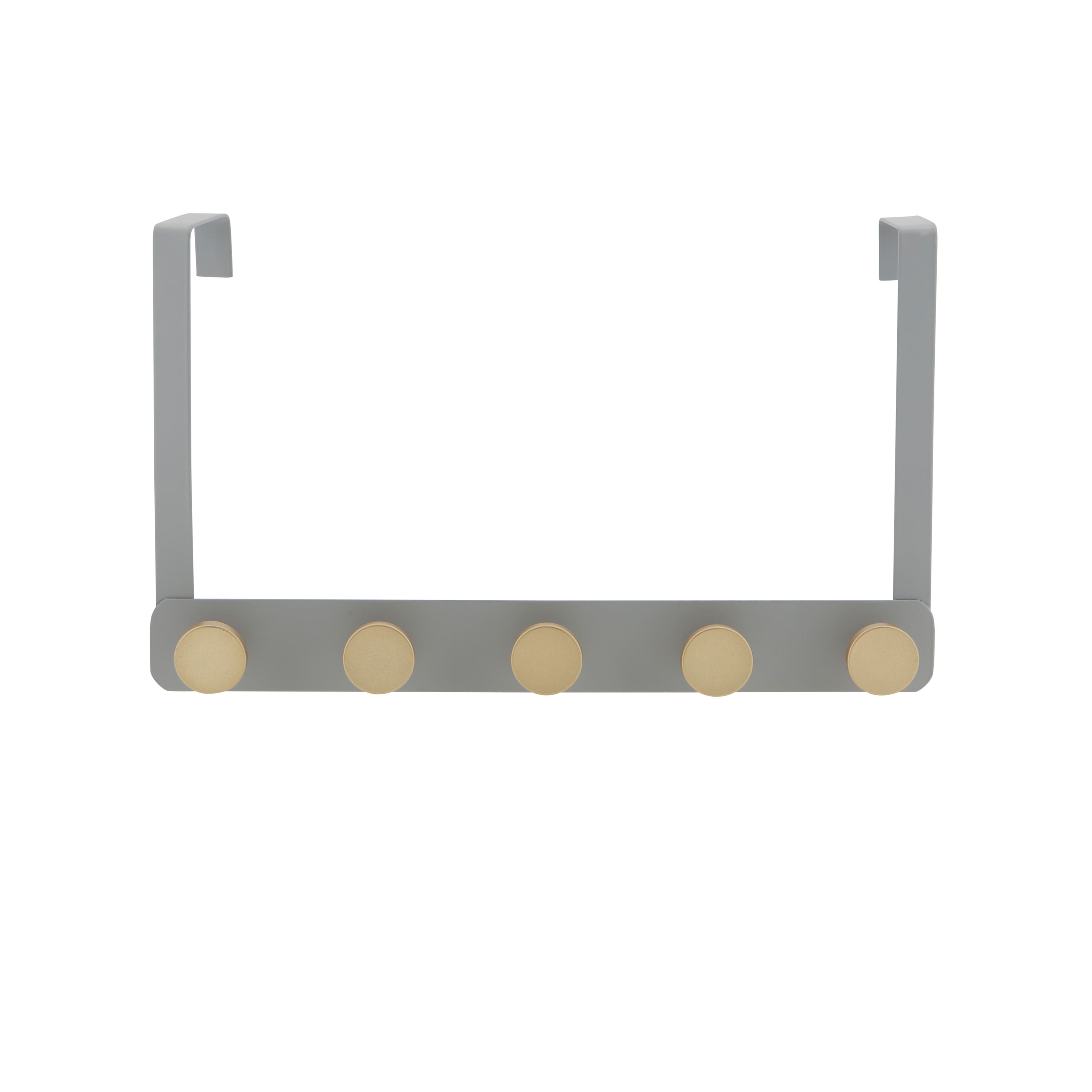 Elle Décor Gray 5 Hook Over the Door Hook