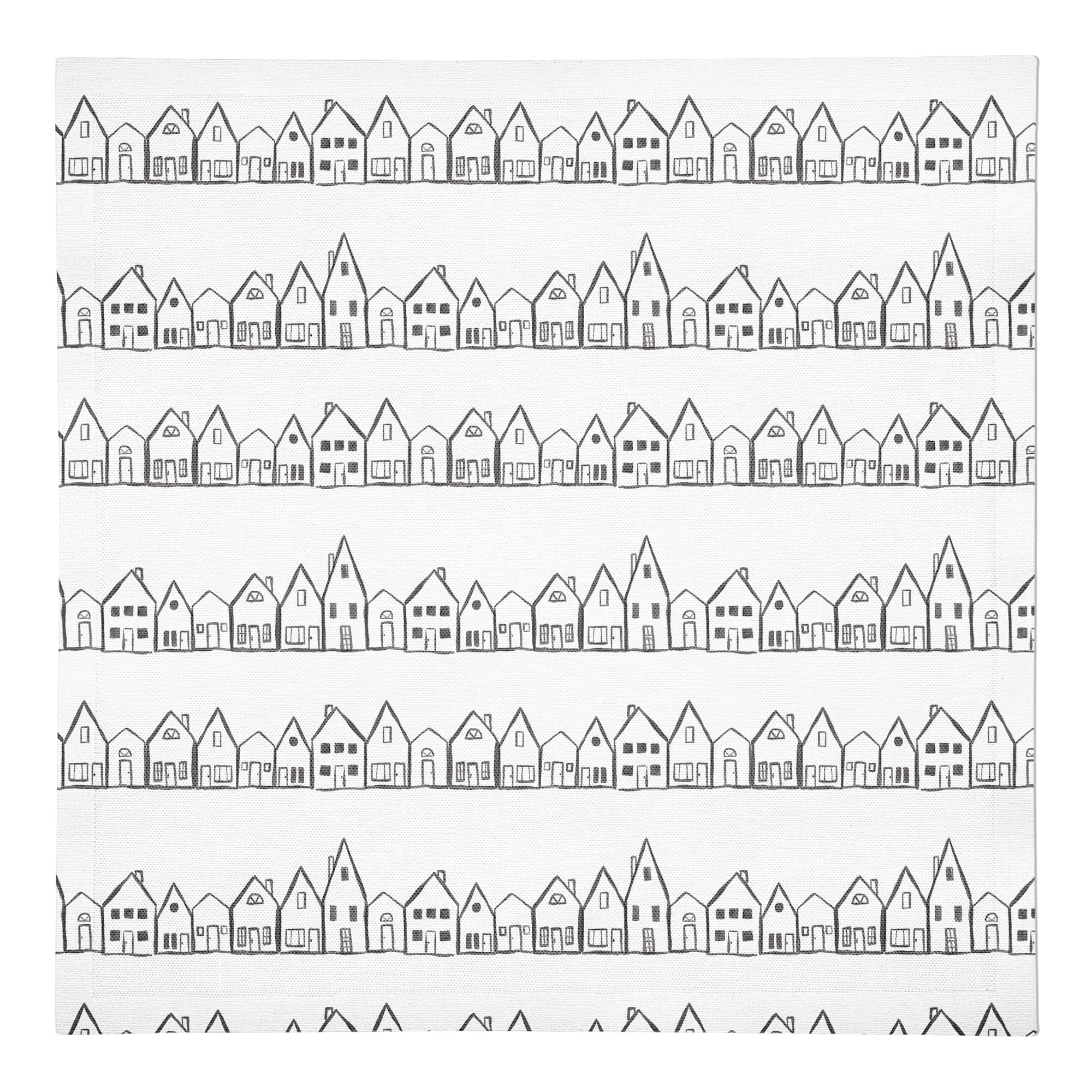Simple House Pattern 10" x 10" Cotton Twill Napkin