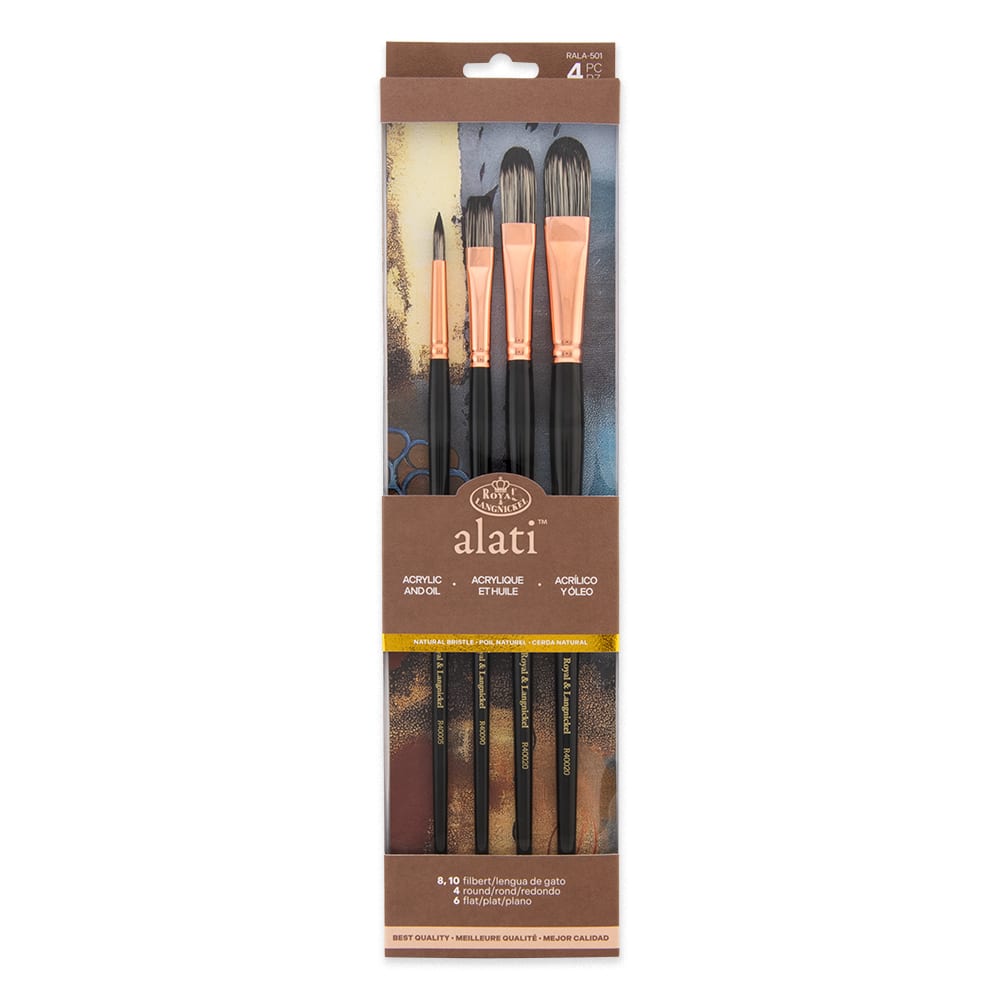 Royal & Langnickel® Alati™ Acrylic & Oil Filbert Variety Brush Set