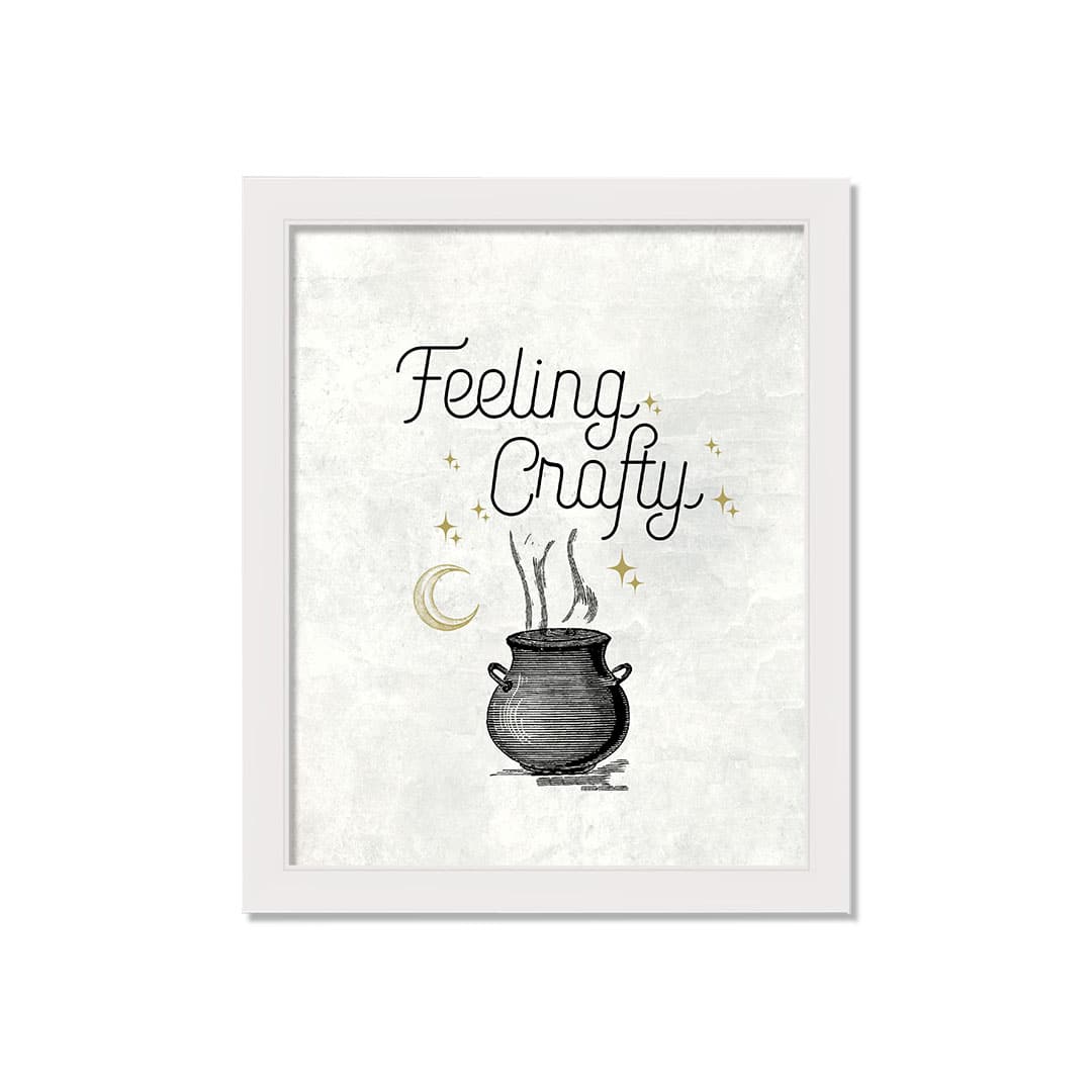 Feeling Crafty 1 16" x 20" White Framed Print Under Plexiglass