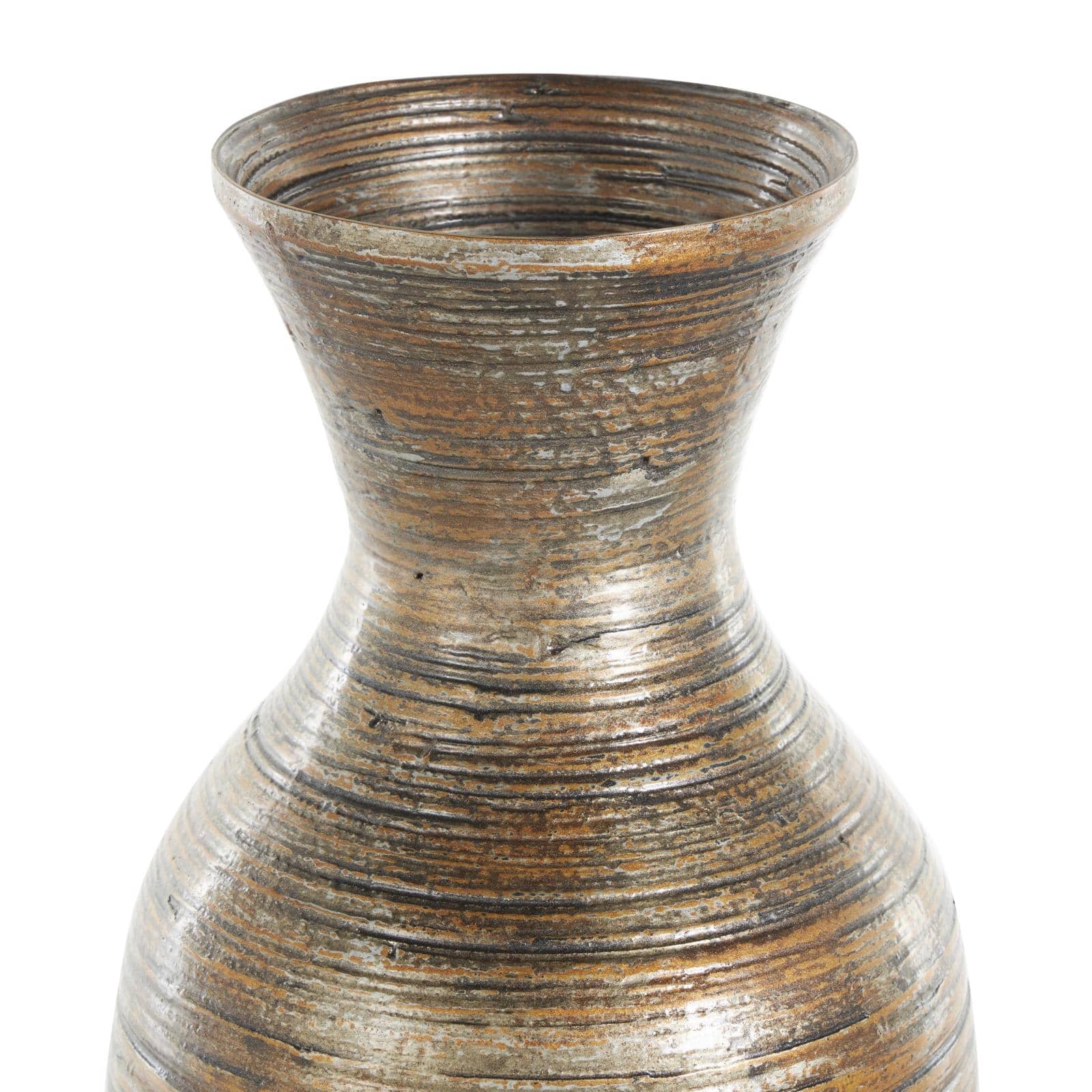 Brown Bamboo Wood Antique Inspired Vase