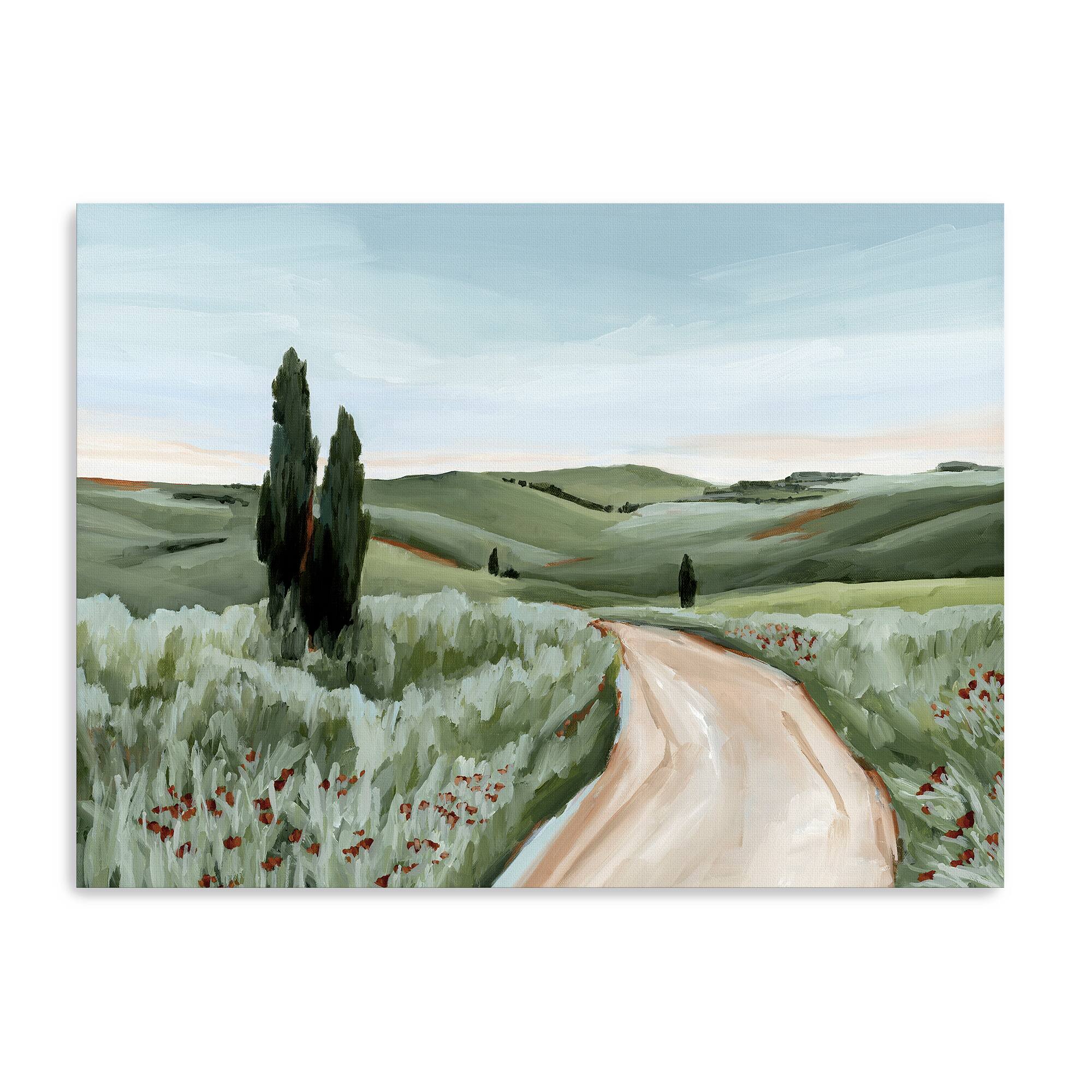 Lumaprints Tuscan Trail Italy Country Canvas Giclée Art