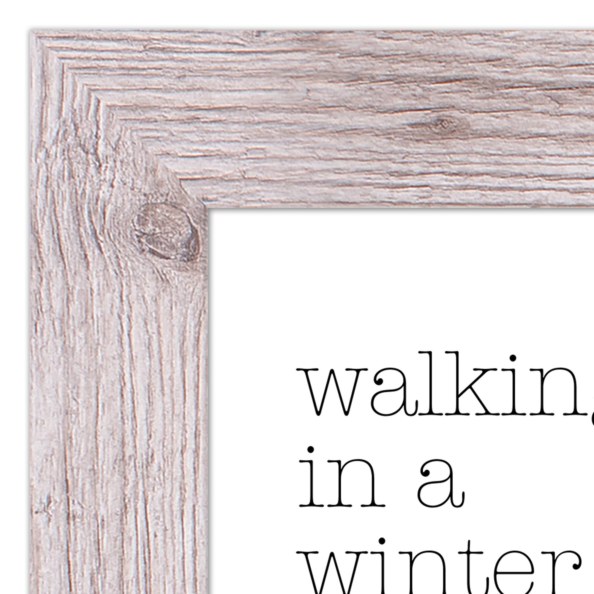 Walking in a Winter Wonderland Western White Framed Print