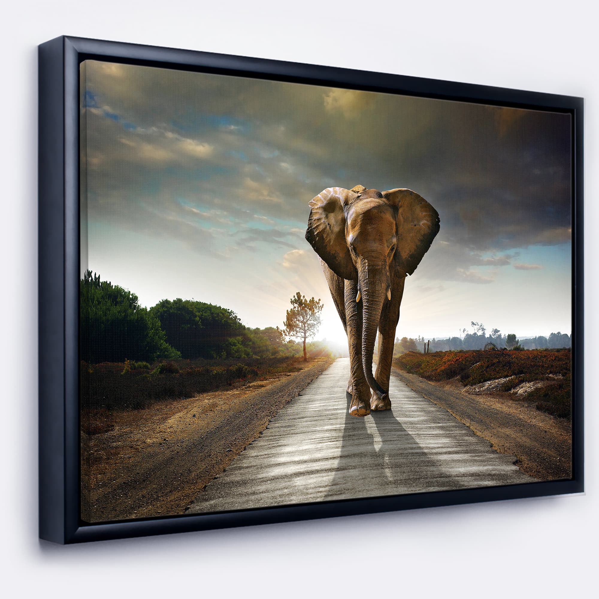 Designart - Single Walking Elephant