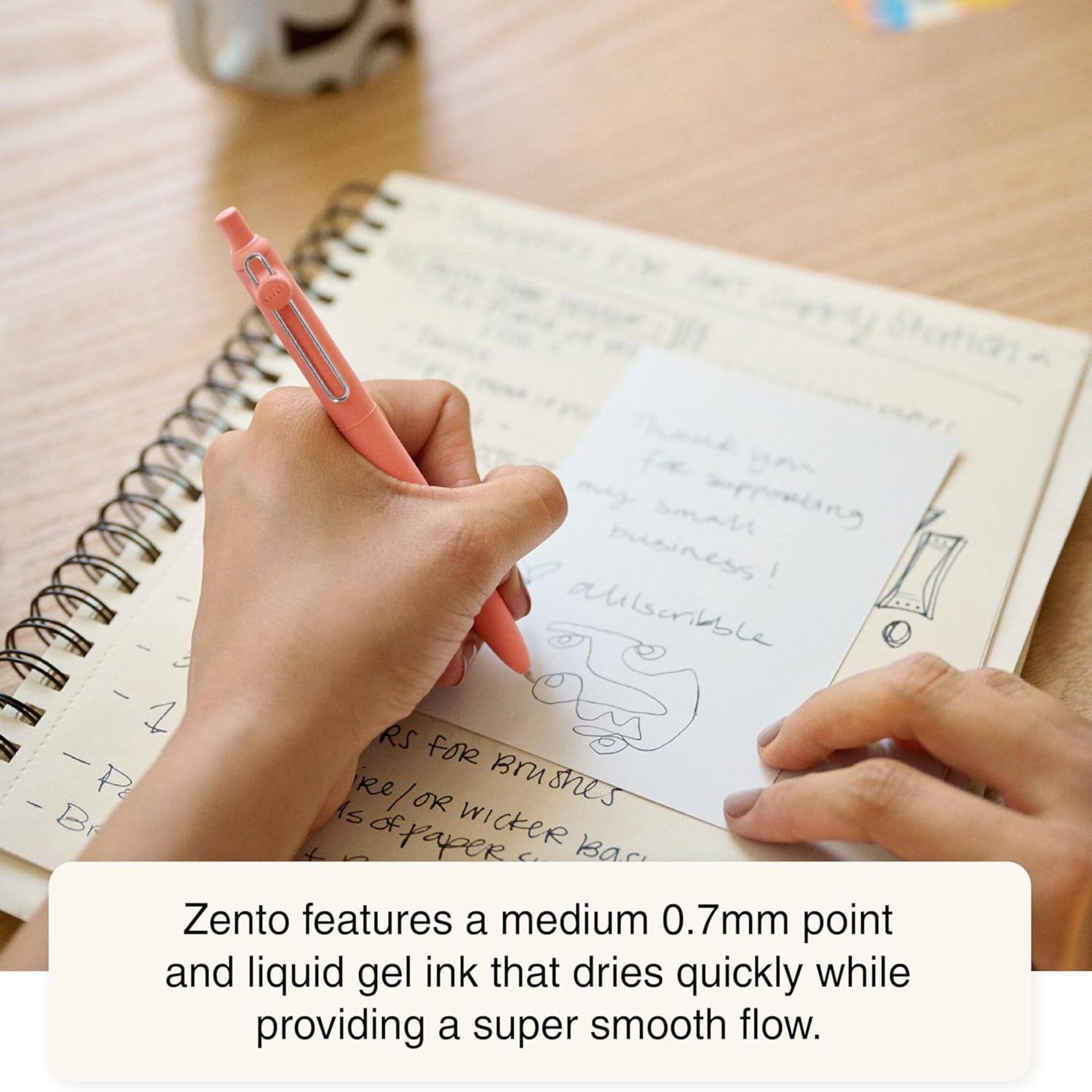 uniball™ Zento 0.7mm Liquid Gel Ink Muted Collection Retractable Pen Set