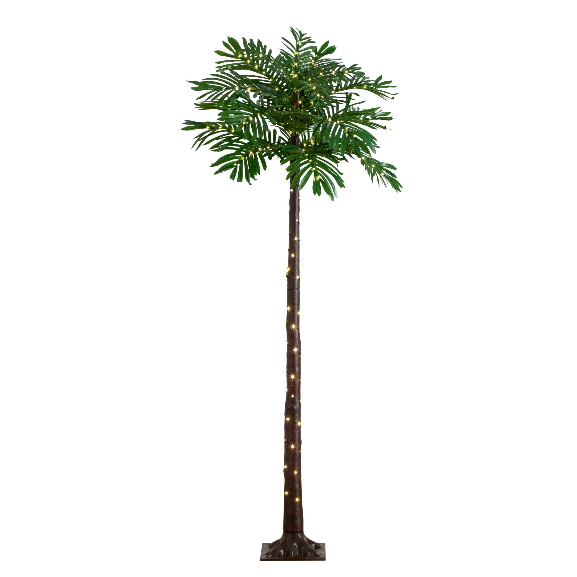 6ft. Pre-Lit UV Resistant Artificial Palm Tree with Warm White LED Lights