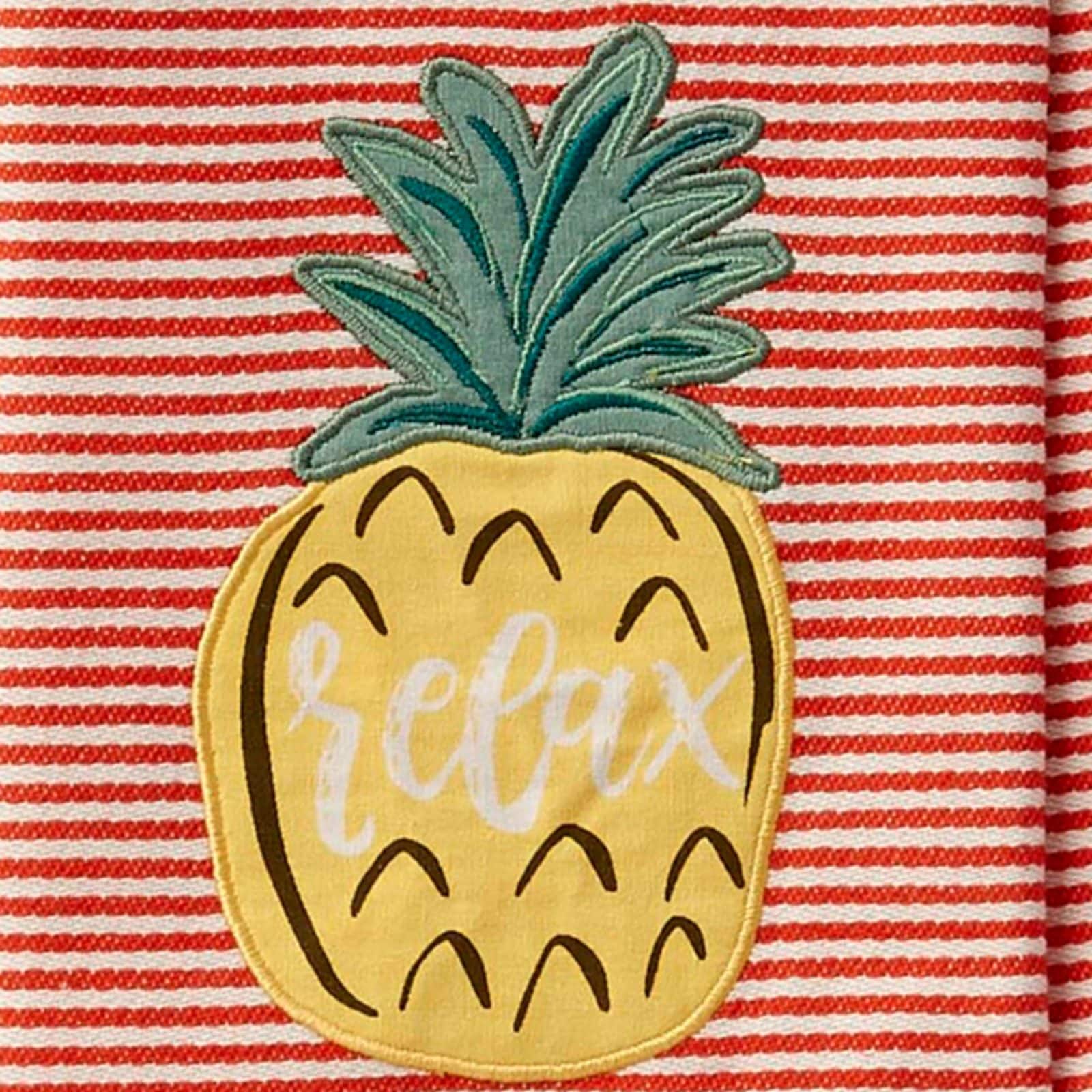 DII® Island Tropics Pineapple Embellished Dish Towels, 3ct.