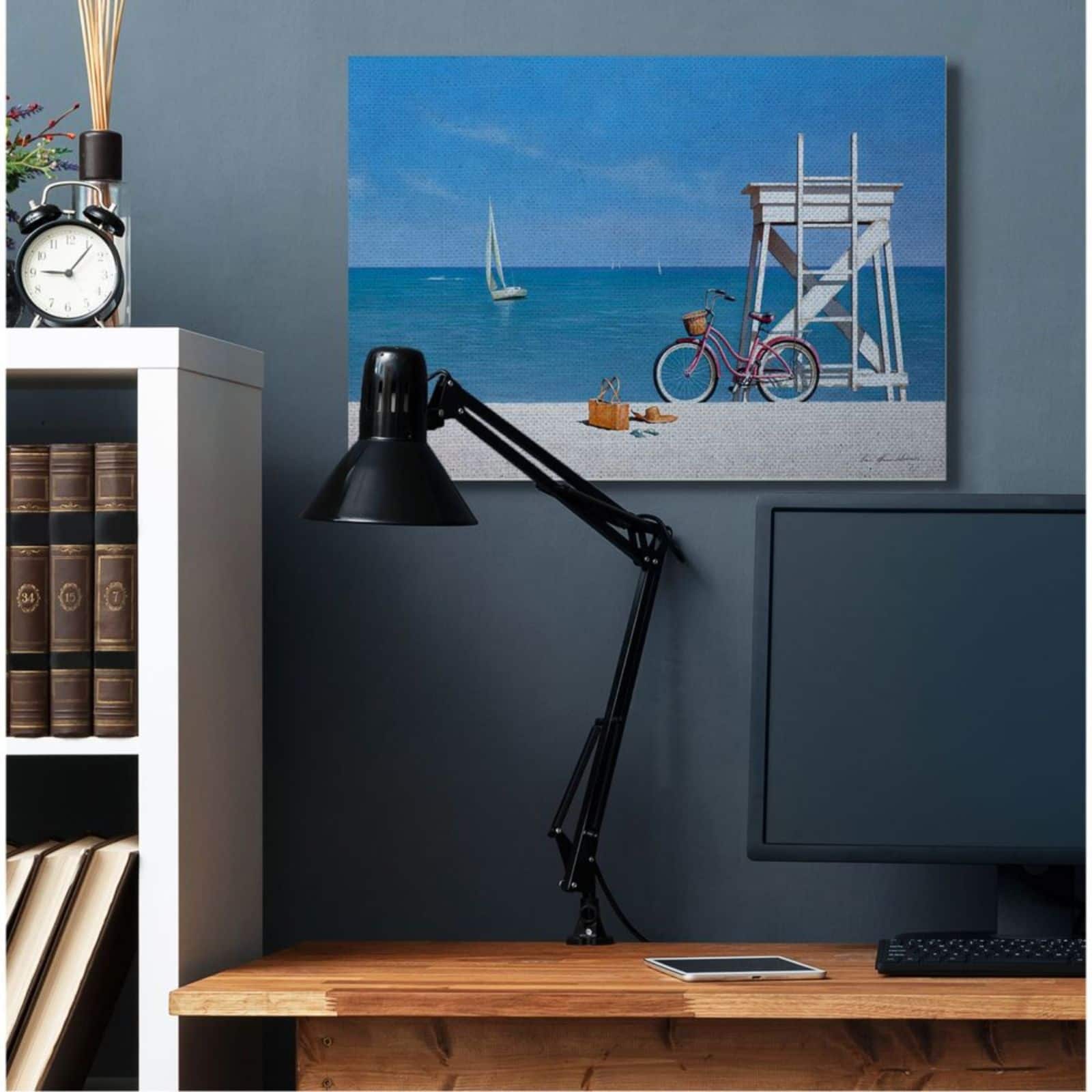 Stupell Industries Pink Bicycle Beach Scene Wall Accent