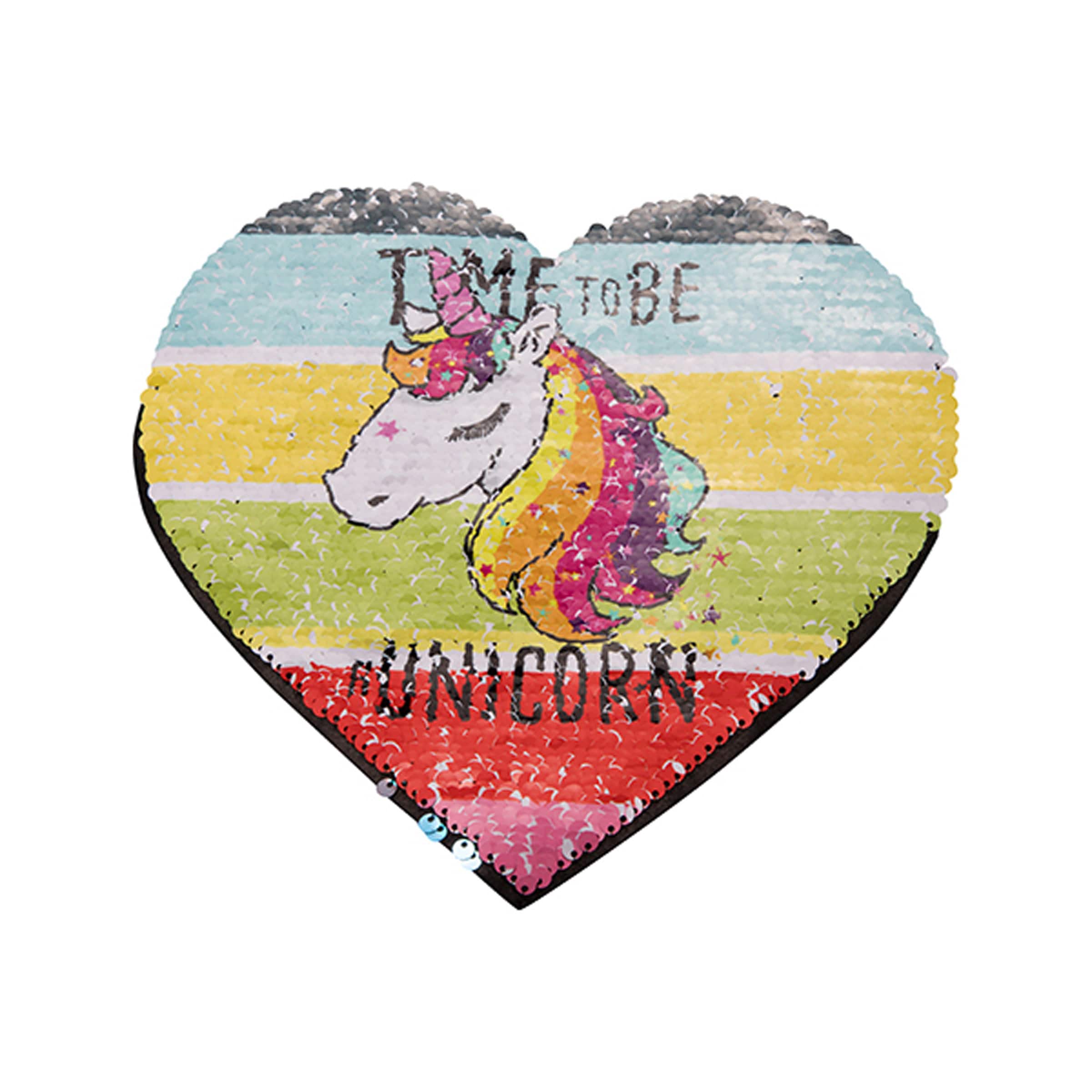 Craft Express Sublimation Heart Shaped Sequin Patches, 2ct.