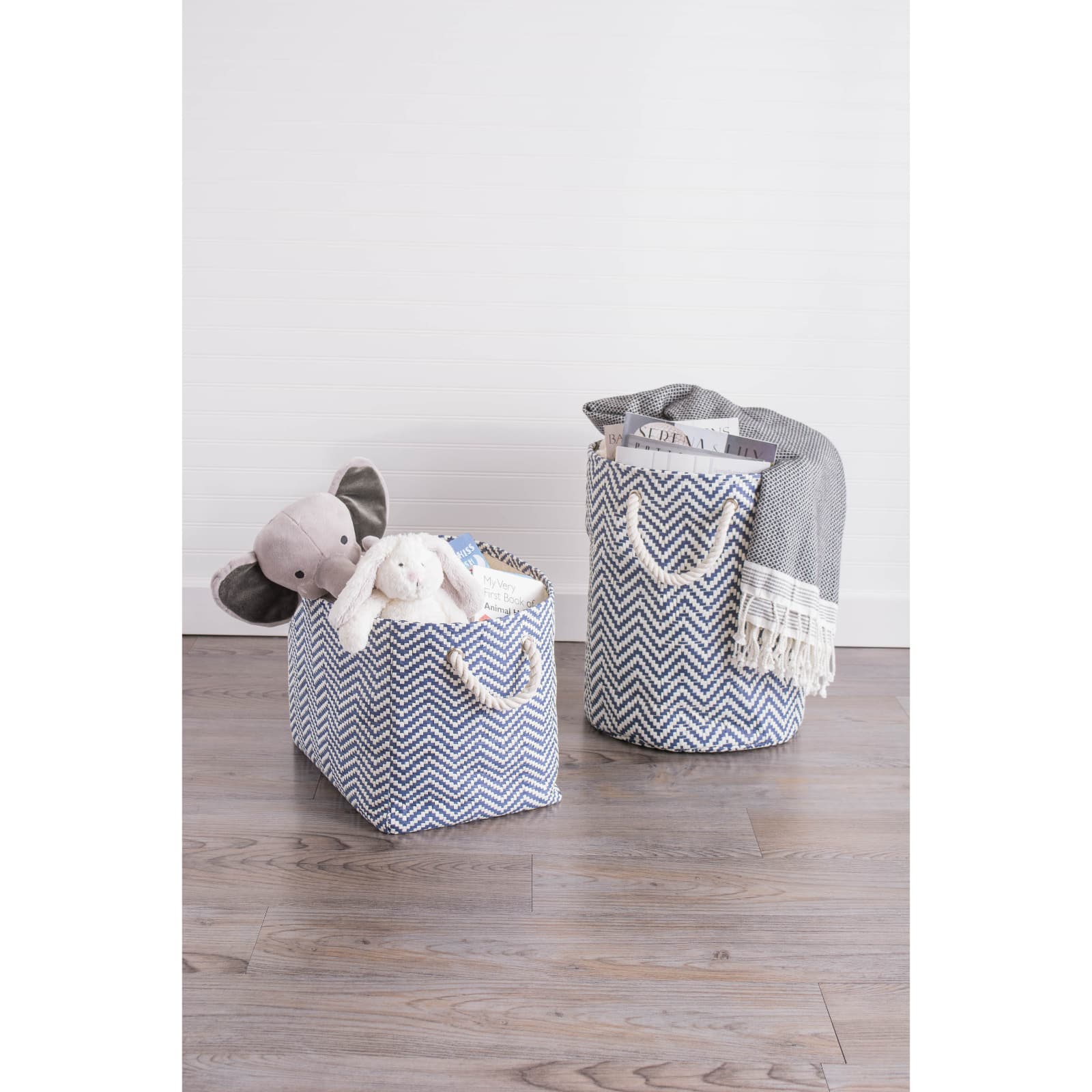 DII® Medium Round Chevron Paper Bin