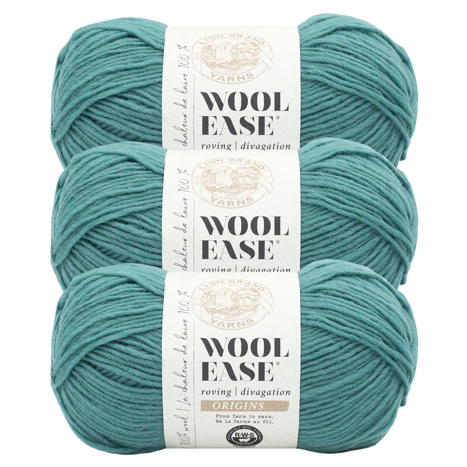 3 Pack Lion Brand® Wool-Ease® Roving Origins Yarn