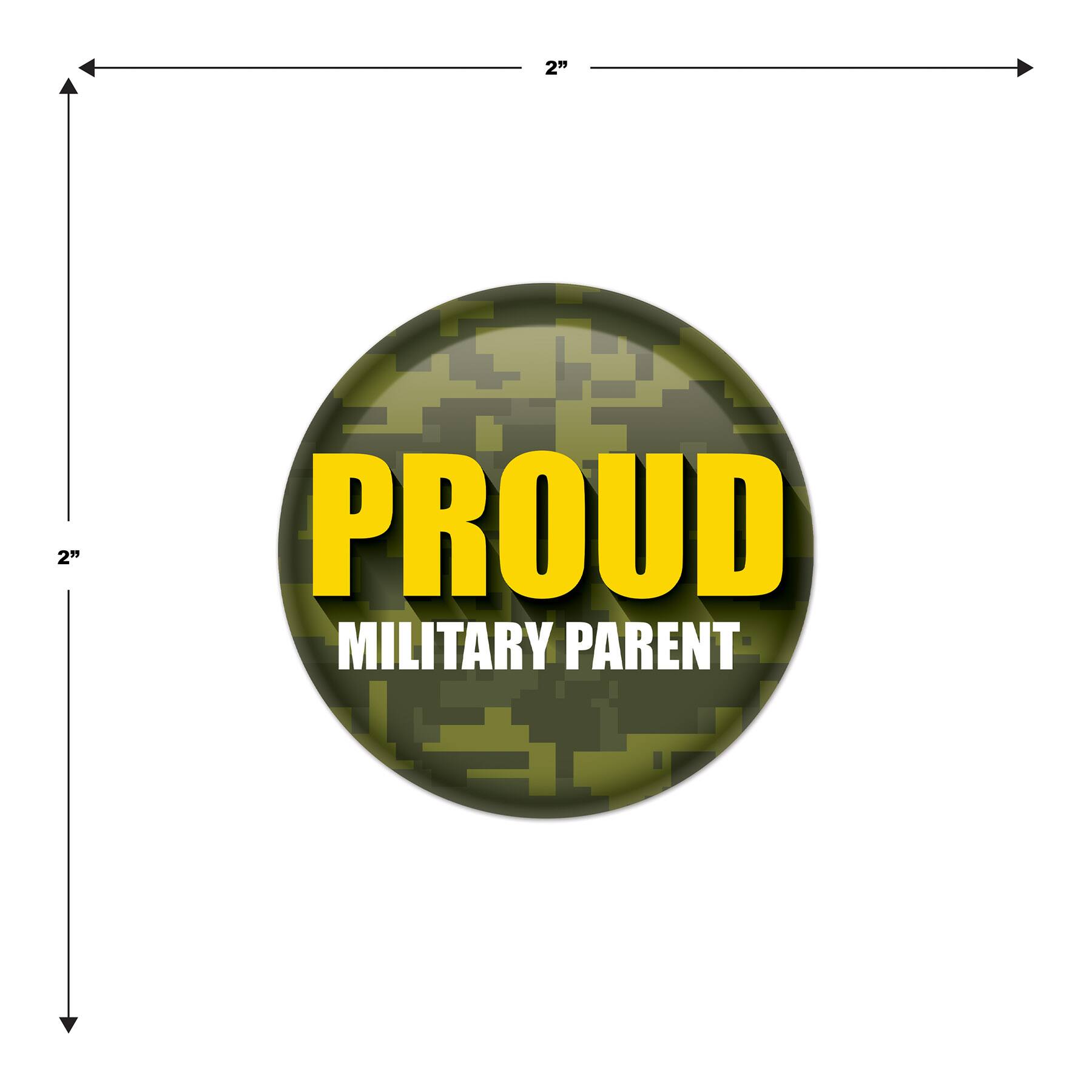 Beistle 2" Camouflage Proud Military Parent Buttons, 6ct.