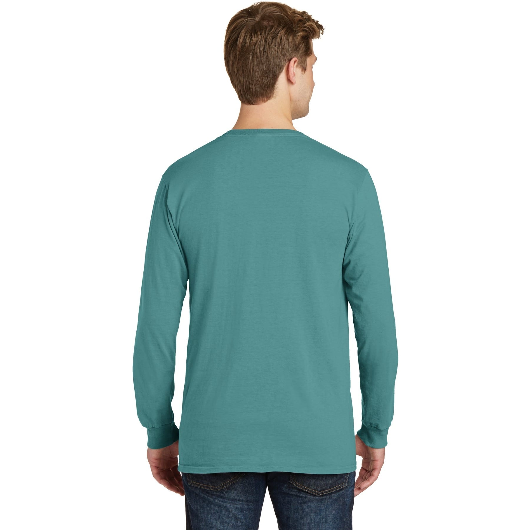 Port & Company® Beach Wash® Garment-Dyed Long Sleeve Pocket T-Shirt