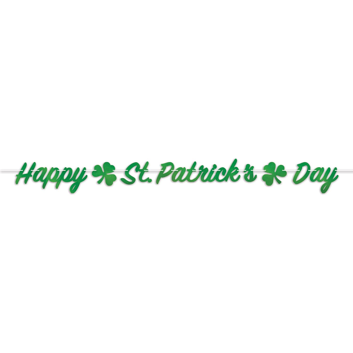 Beistle 7ft. Happy St. Patrick's Day Foil Streamer