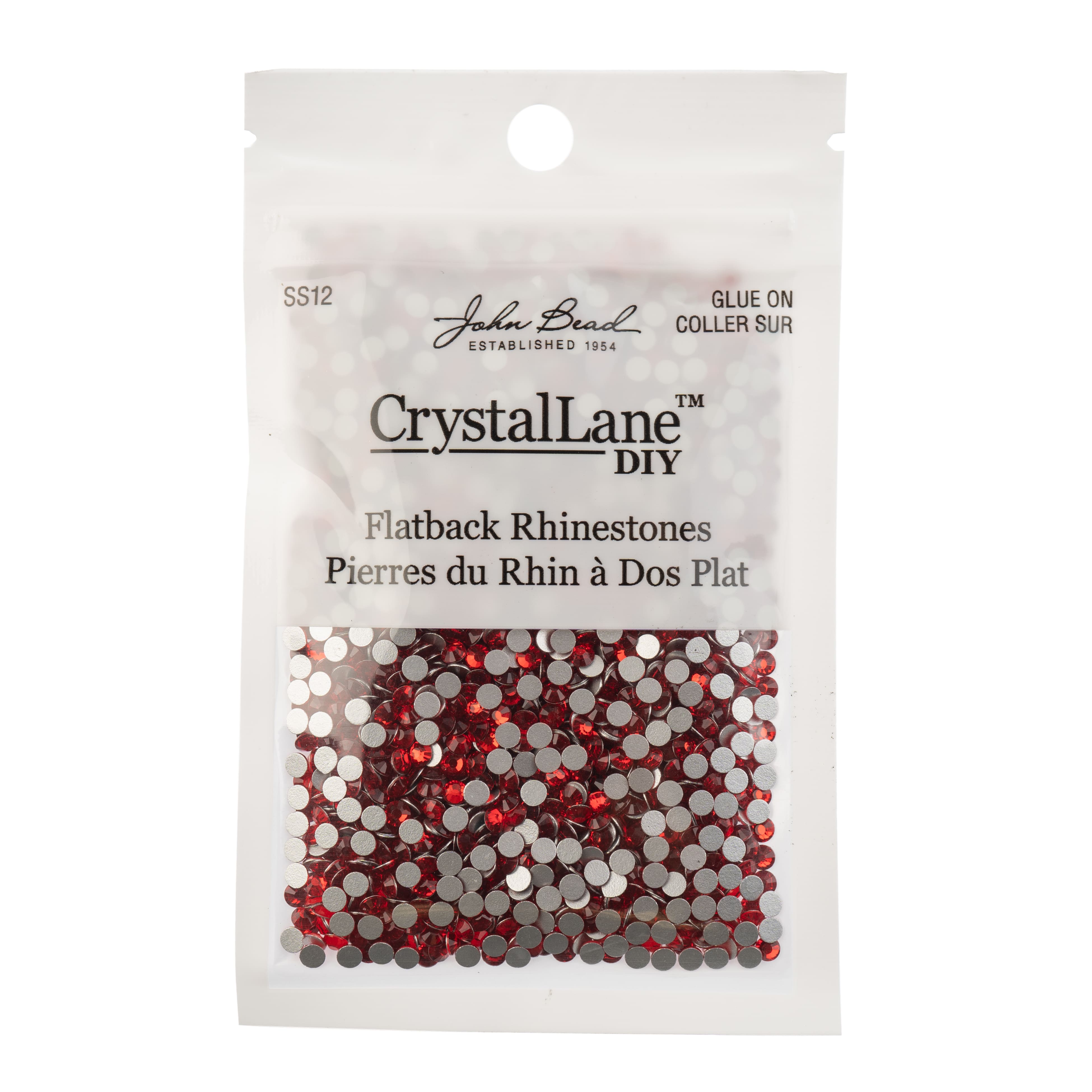 Crystal Lane DIY SS12 Glass Round Flatback Rhinestones, 2880ct.