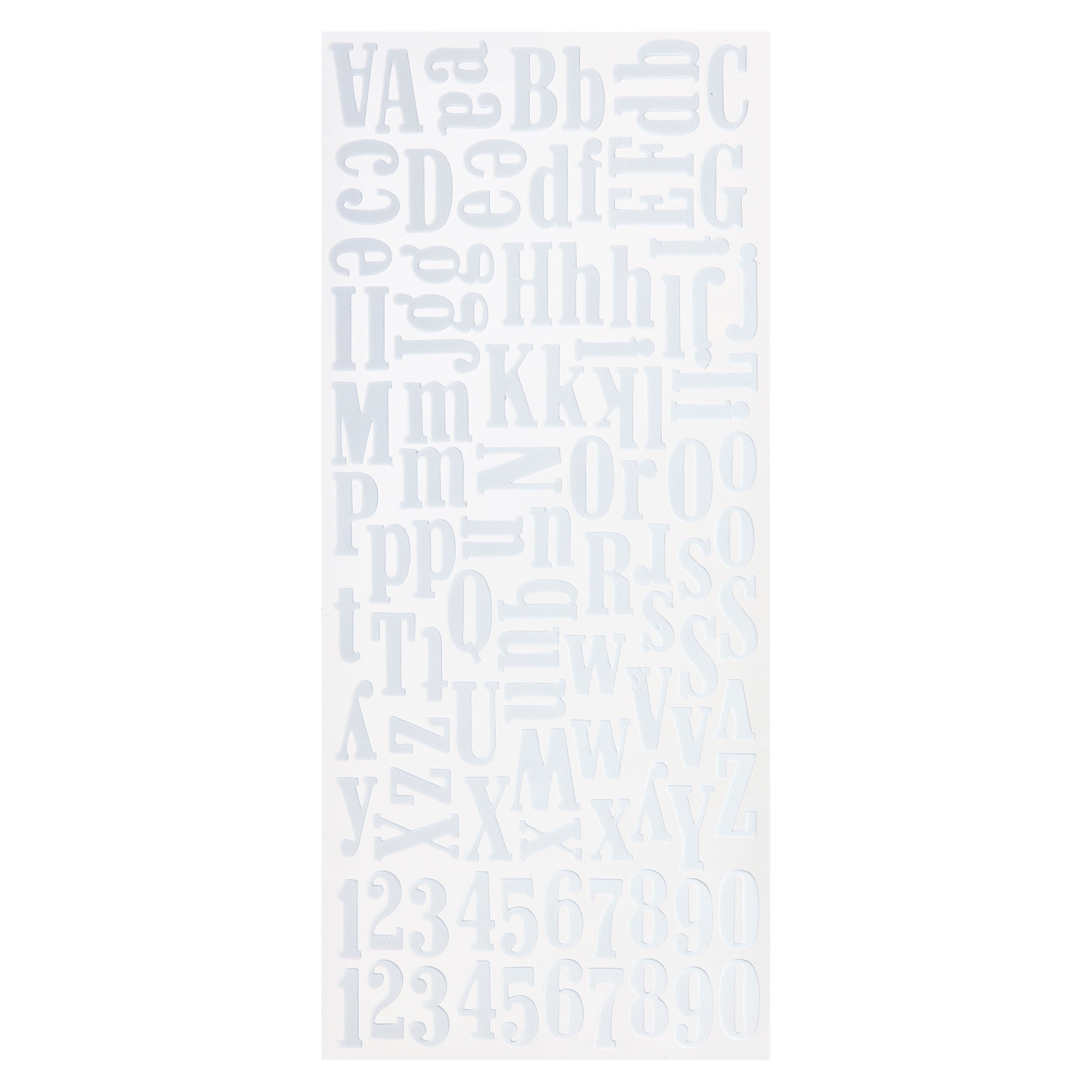 12 Packs: 104 ct. (1,248 total) Large White Alphabet Foam Stickers by Recollections™