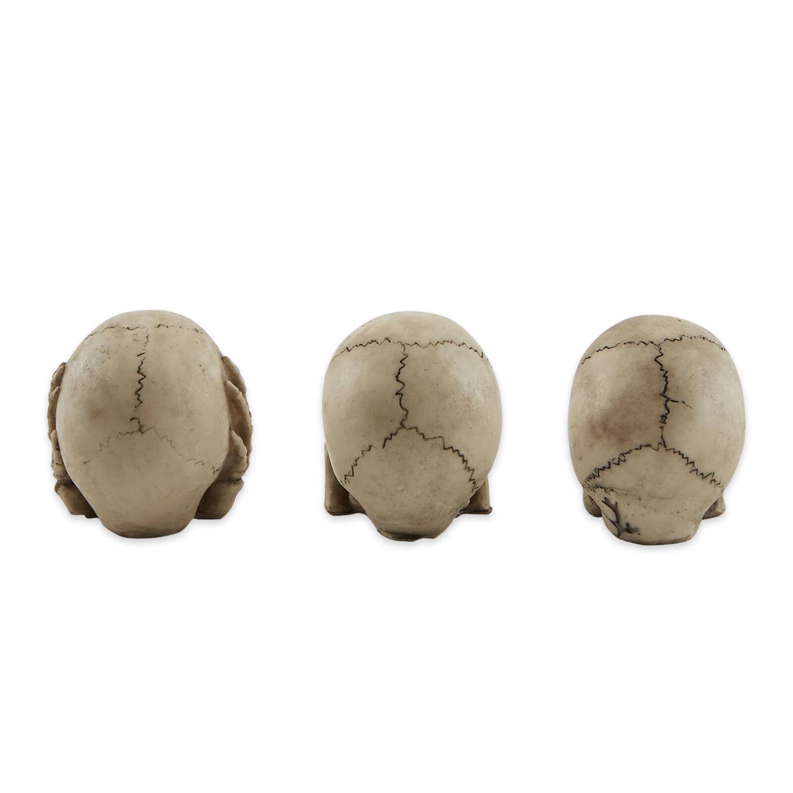2" See, Hear, or Speak No Evil Skulls Set