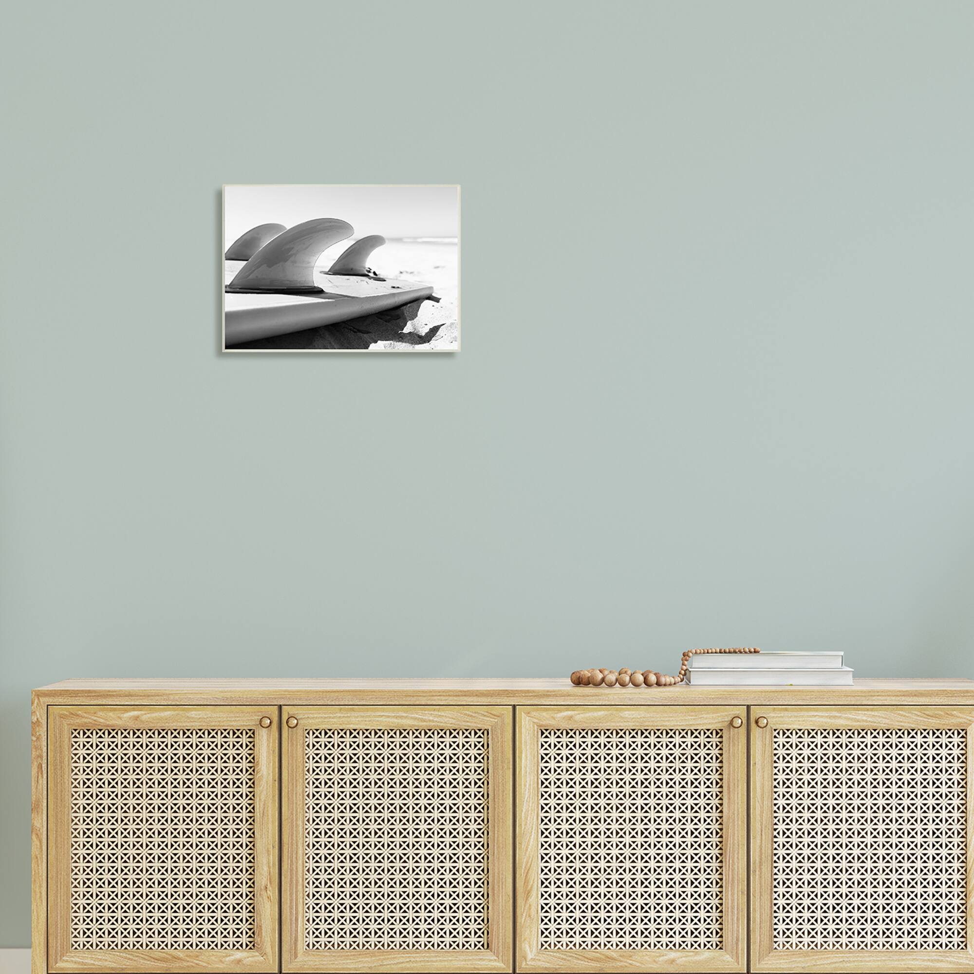 Stupell Industries Surfboard Fins Beach Coast Photography Wall Plaque Art