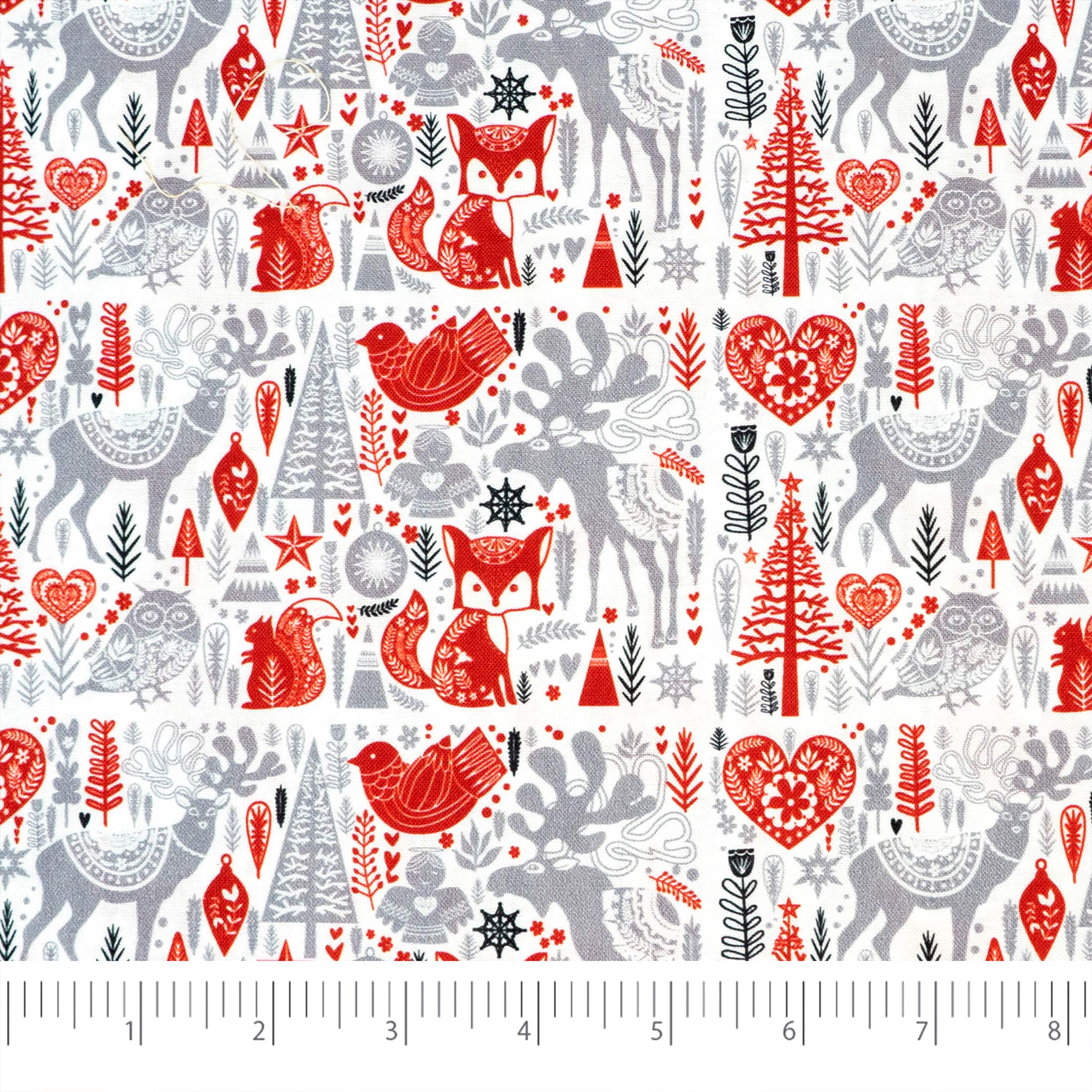 SINGER Scandinavian Christmas Print Ringspun Cotton Fabric Bundle