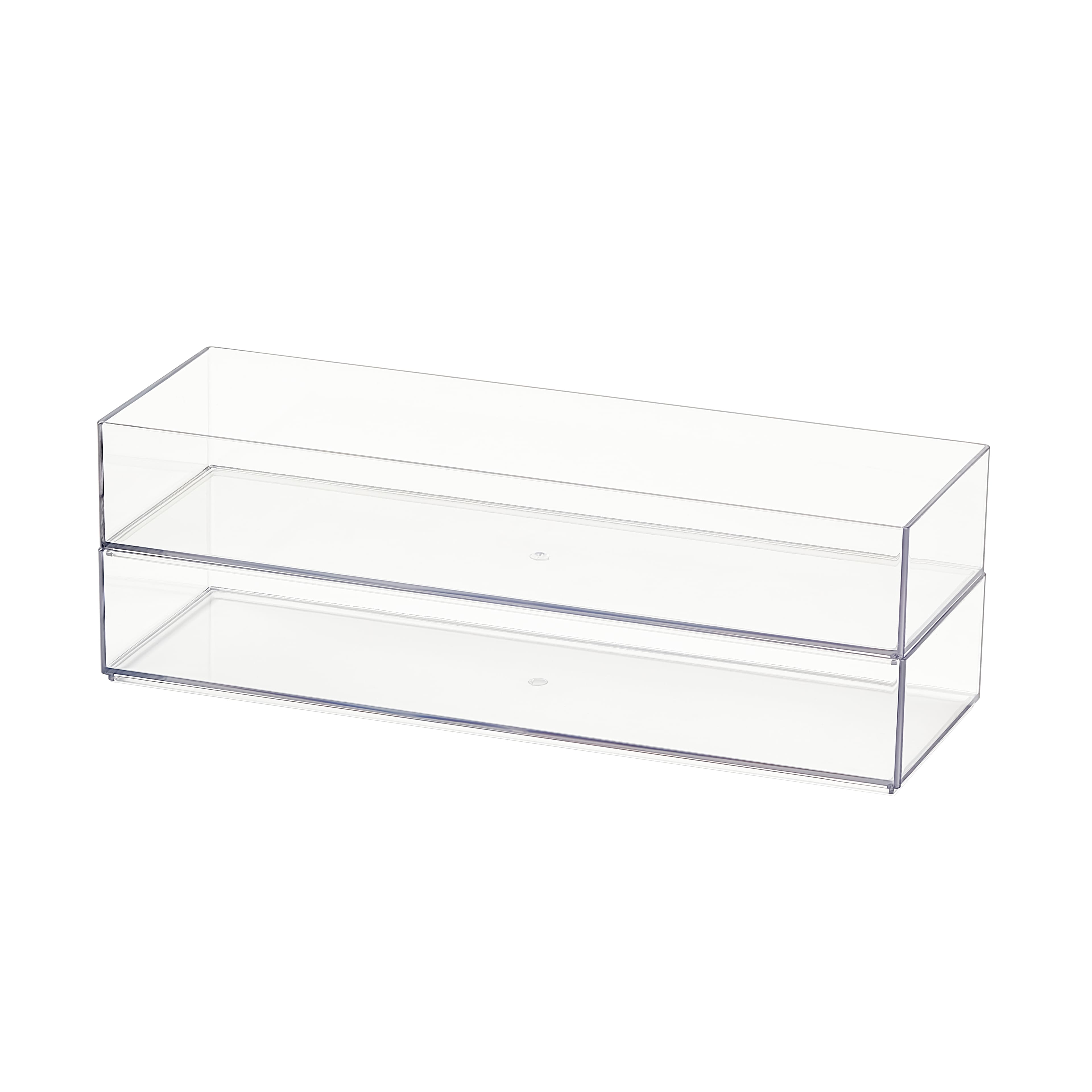 24 Pack: 12" x 4" Clear Stacking Storage Tray by Simply Tidy™