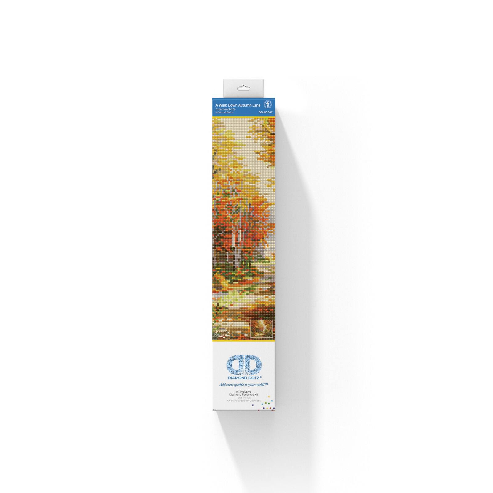 Diamond Dotz® Intermediate Level Thomas Kinkade A Walk Down Autumn Lane Diamond Painting Kit