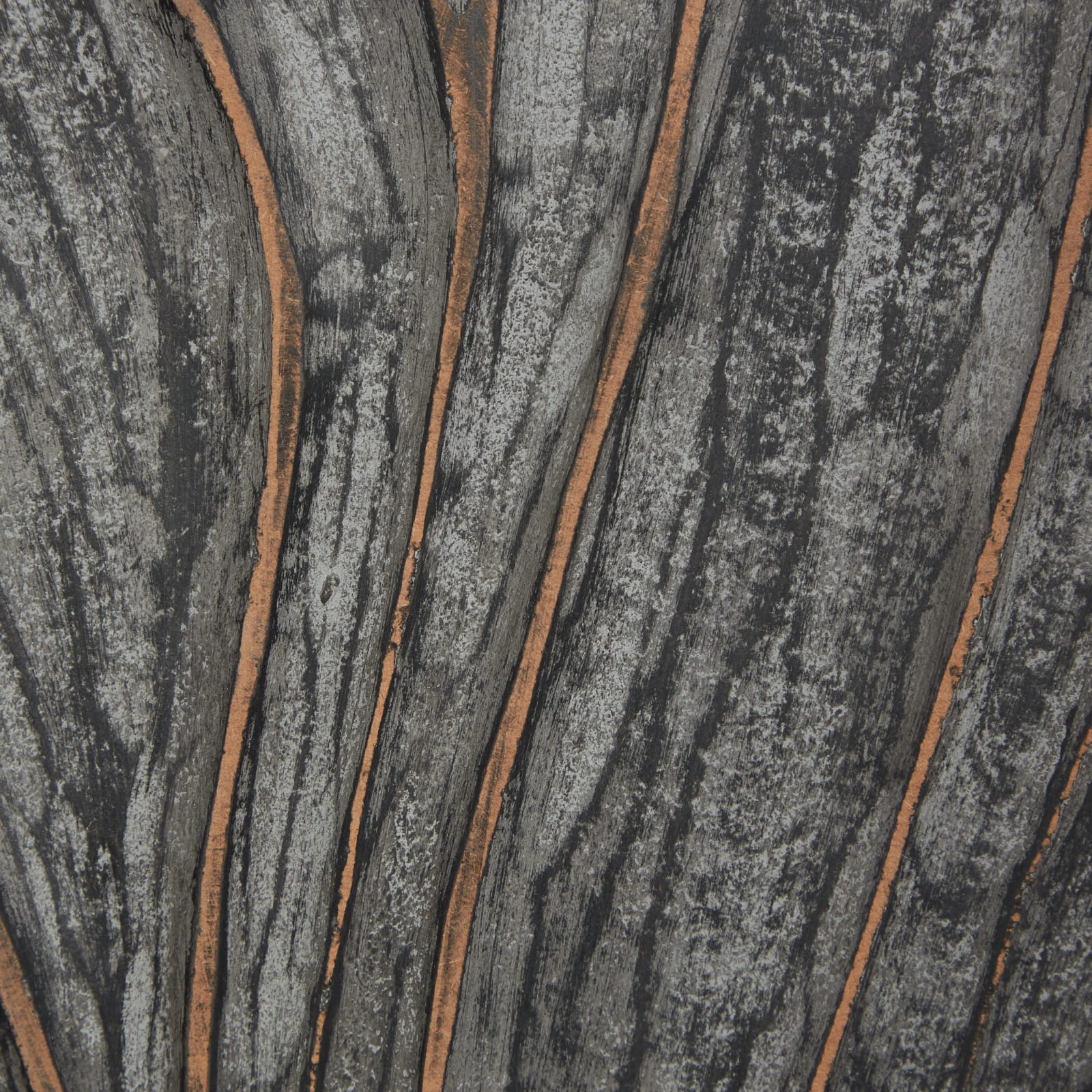 Set of 2 Grey Wood Modern Abstract Wall Decor, 16" x 48"