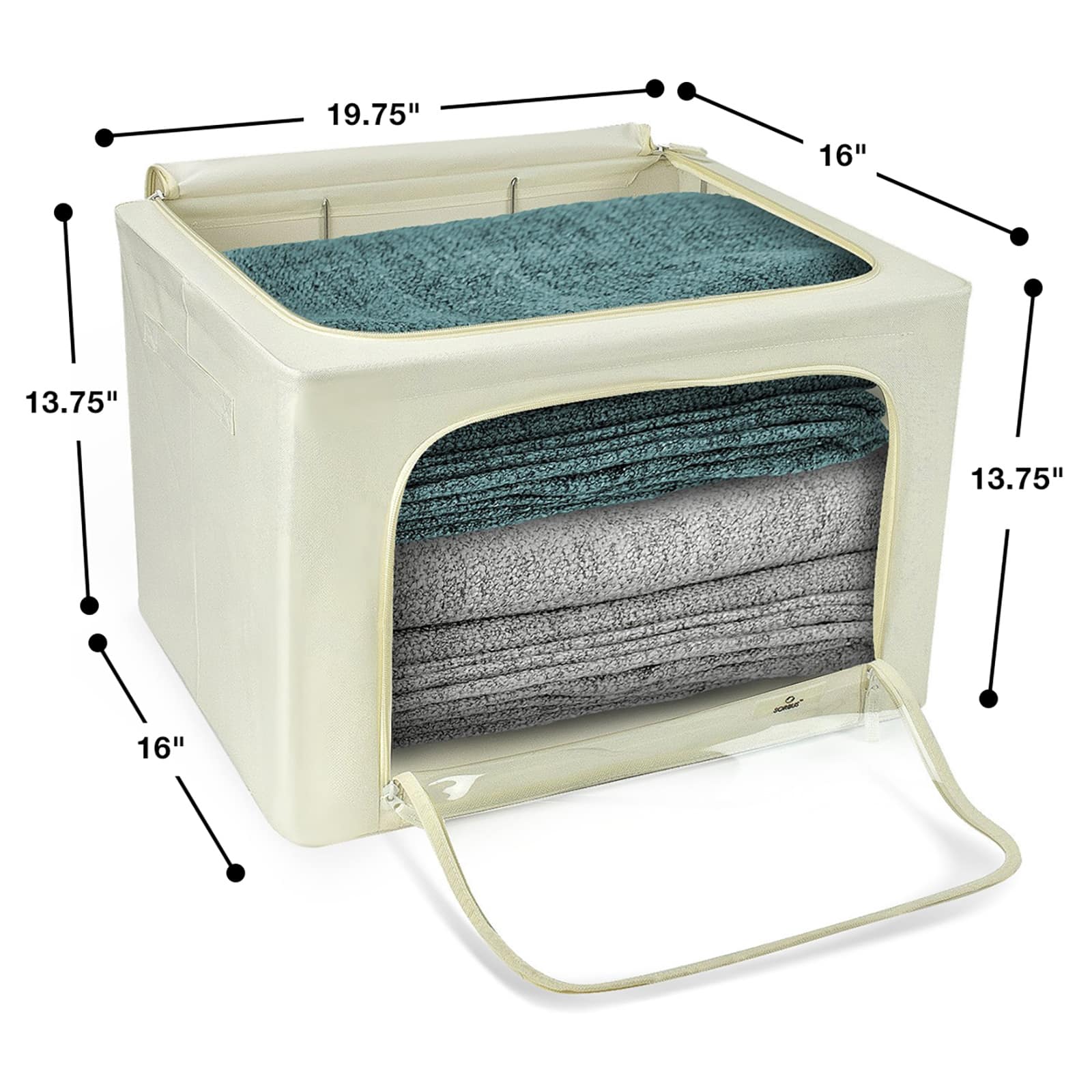 Sorbus Foldable & Stackable Storage Bags with Windows Set