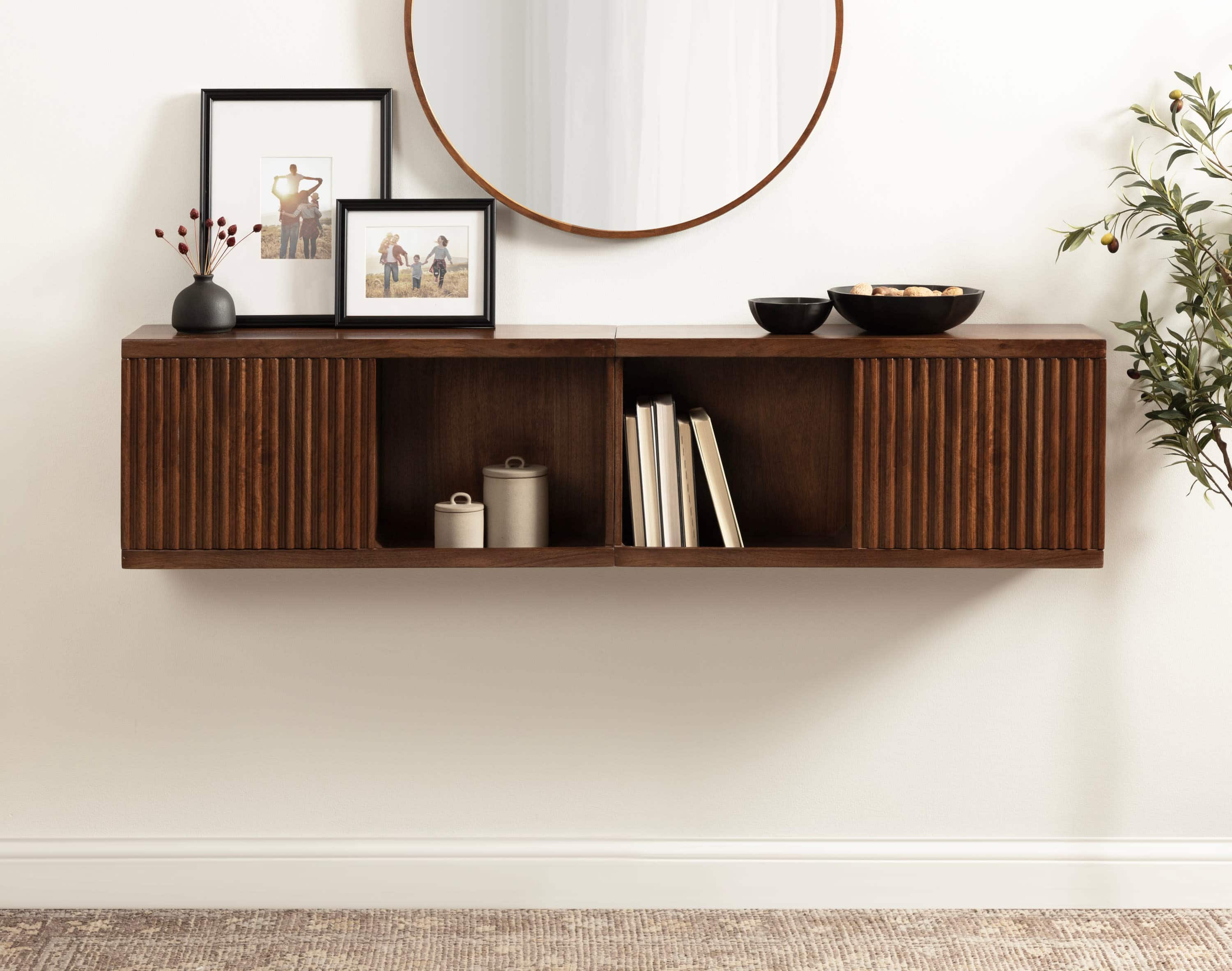 Kate and Laurel Furrow Short Wall Cabinet