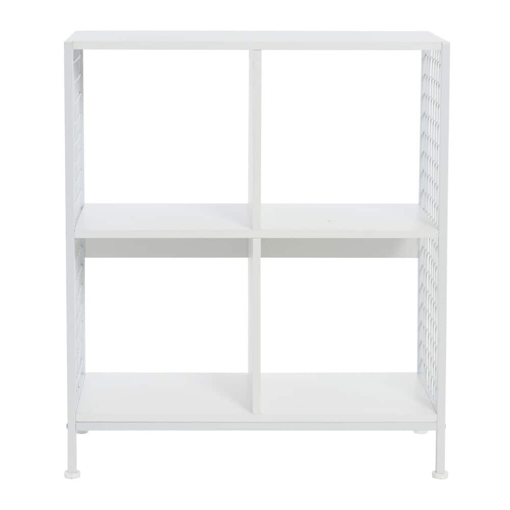 Household Essentials 28" 4-Compartment Trellis Storage Bookshelf