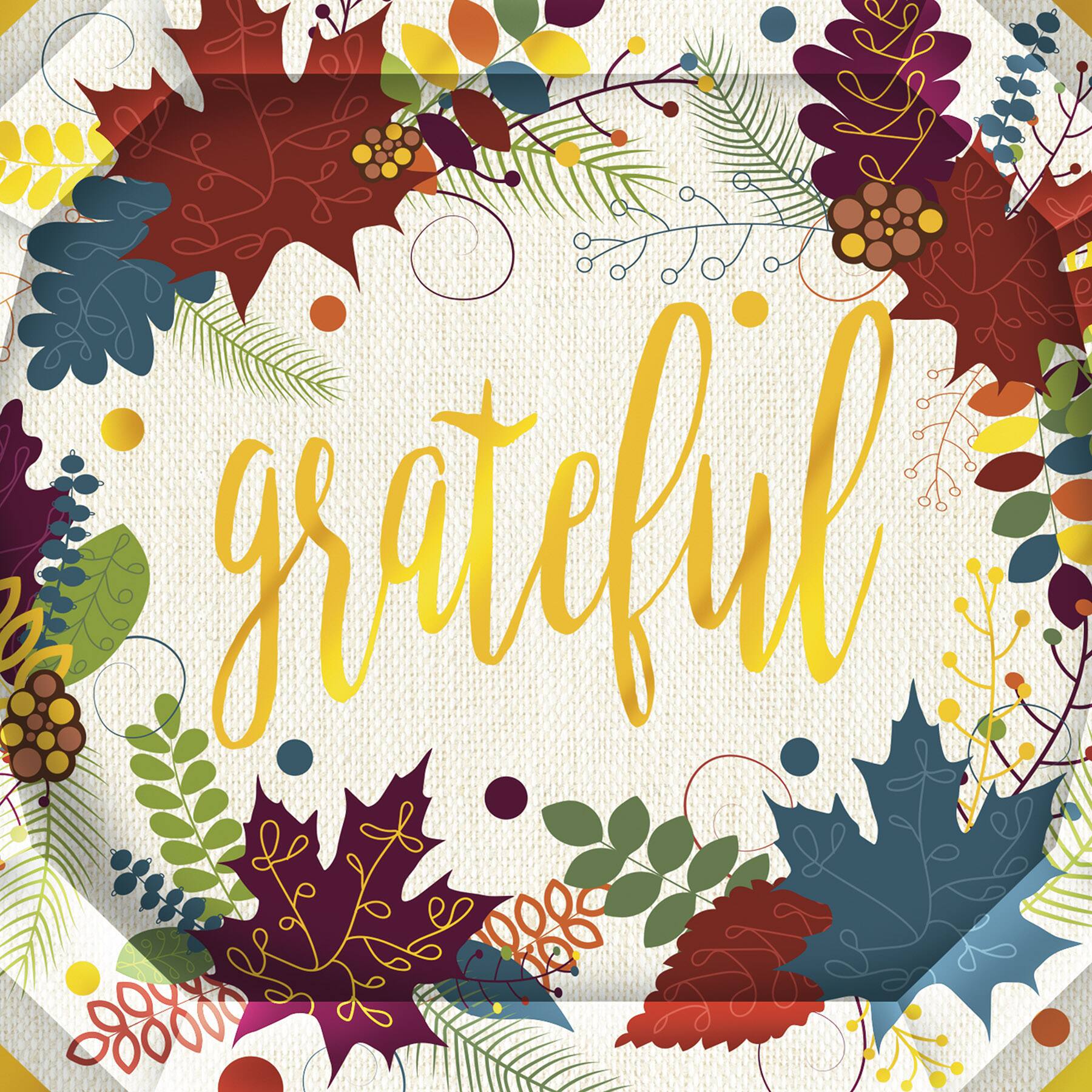 Beistle 6.25" x 7.5" Friendsgiving Dessert Plates, 16ct.