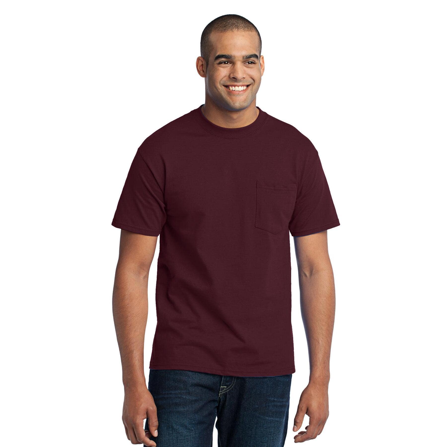 Port & Company® Core Blend Pocket Adult Tall Tee