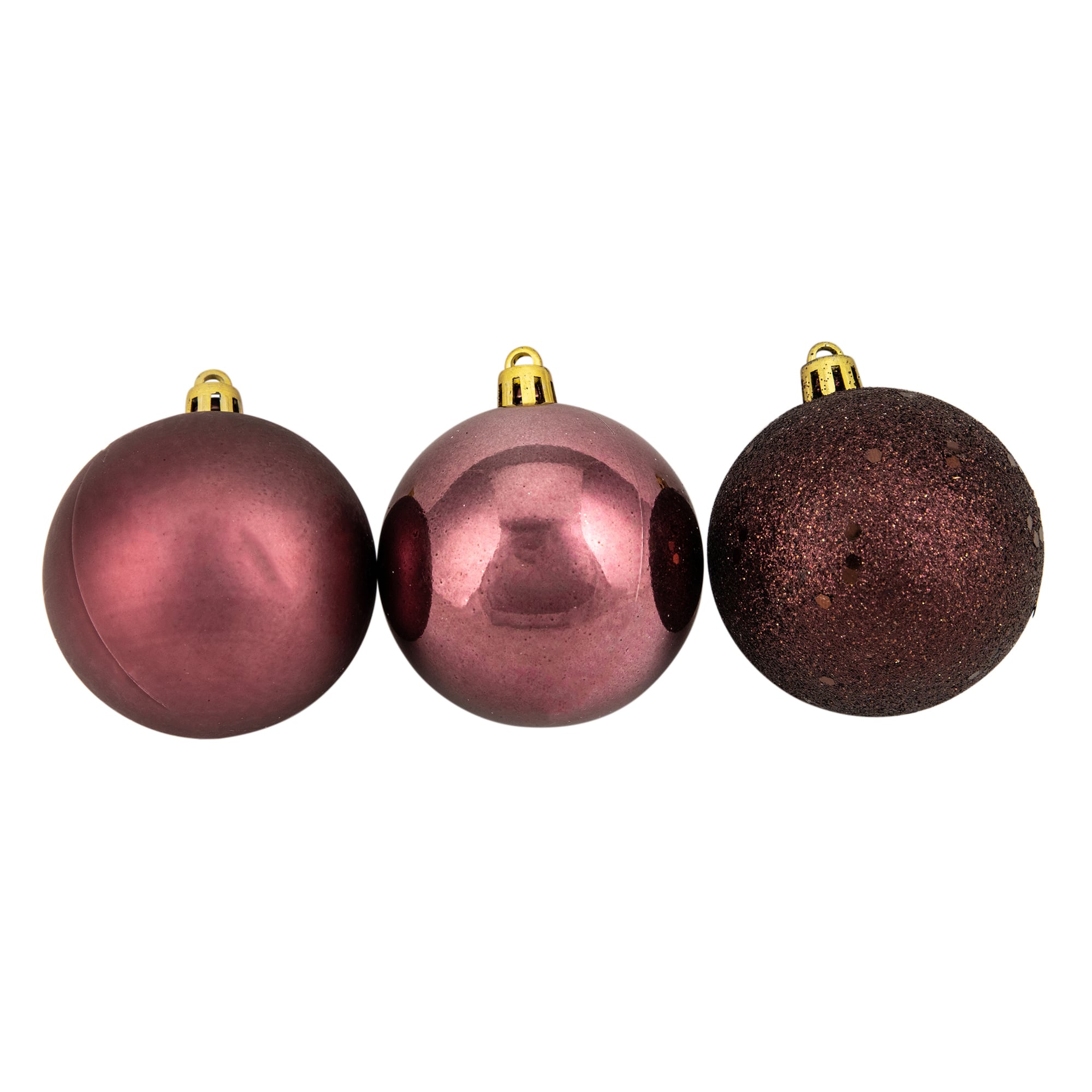 60ct. 2.5" Assorted Colors Shatterproof 3-Finish Christmas Ball Ornaments