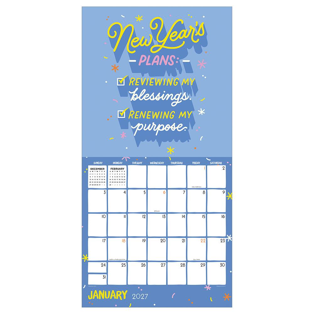 2027 Mahogany Wall Calendar