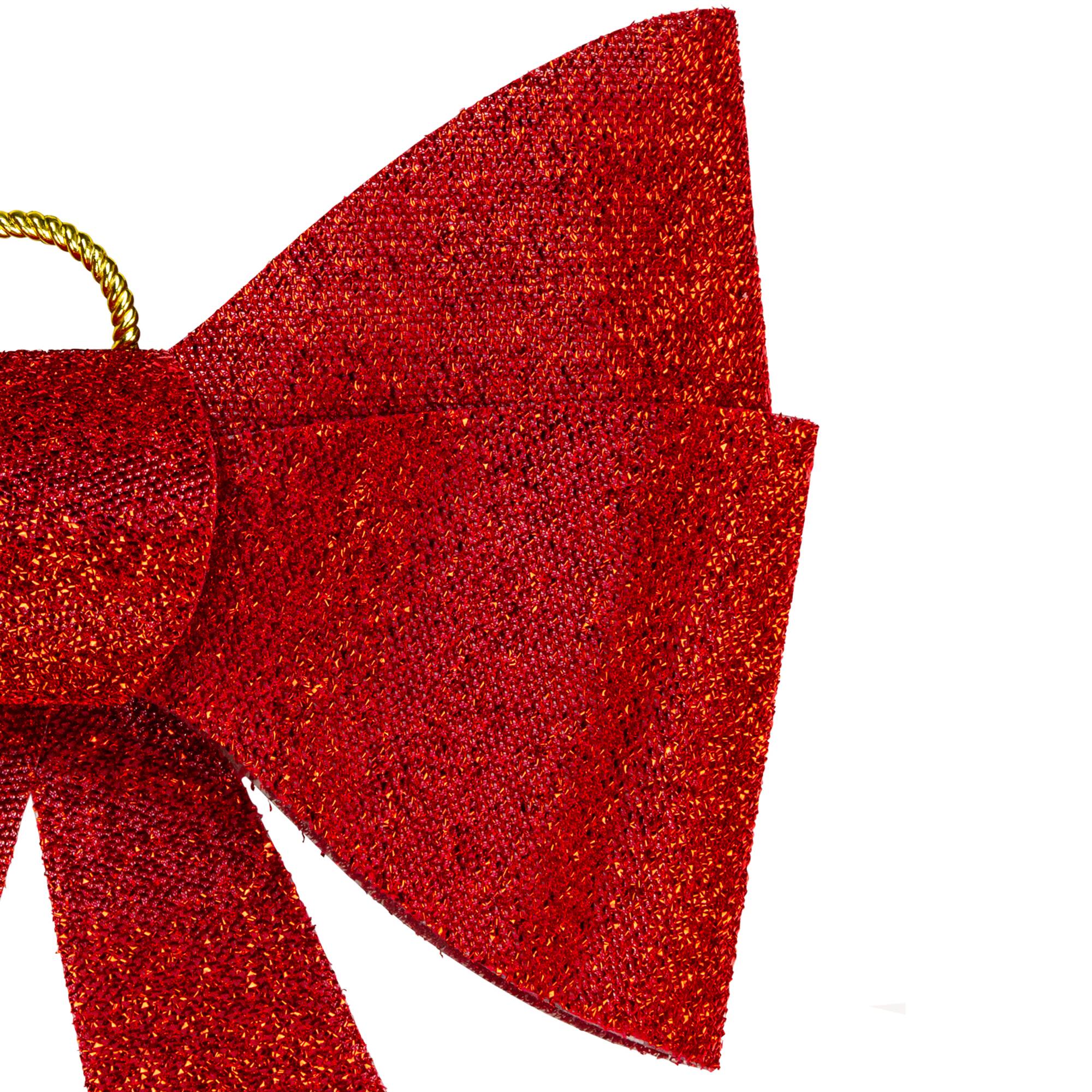 23" LED Red Tinsel Bow Christmas Decoration