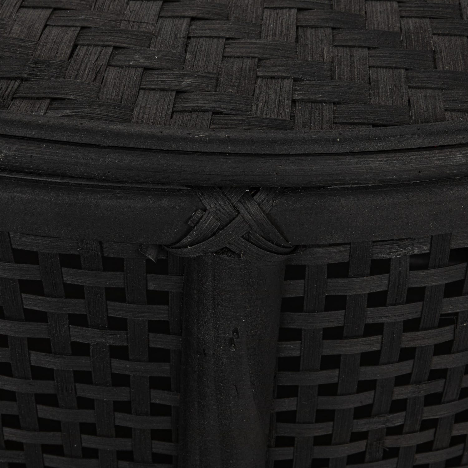 Hello Honey® Round Bamboo & Rattan Accent Table