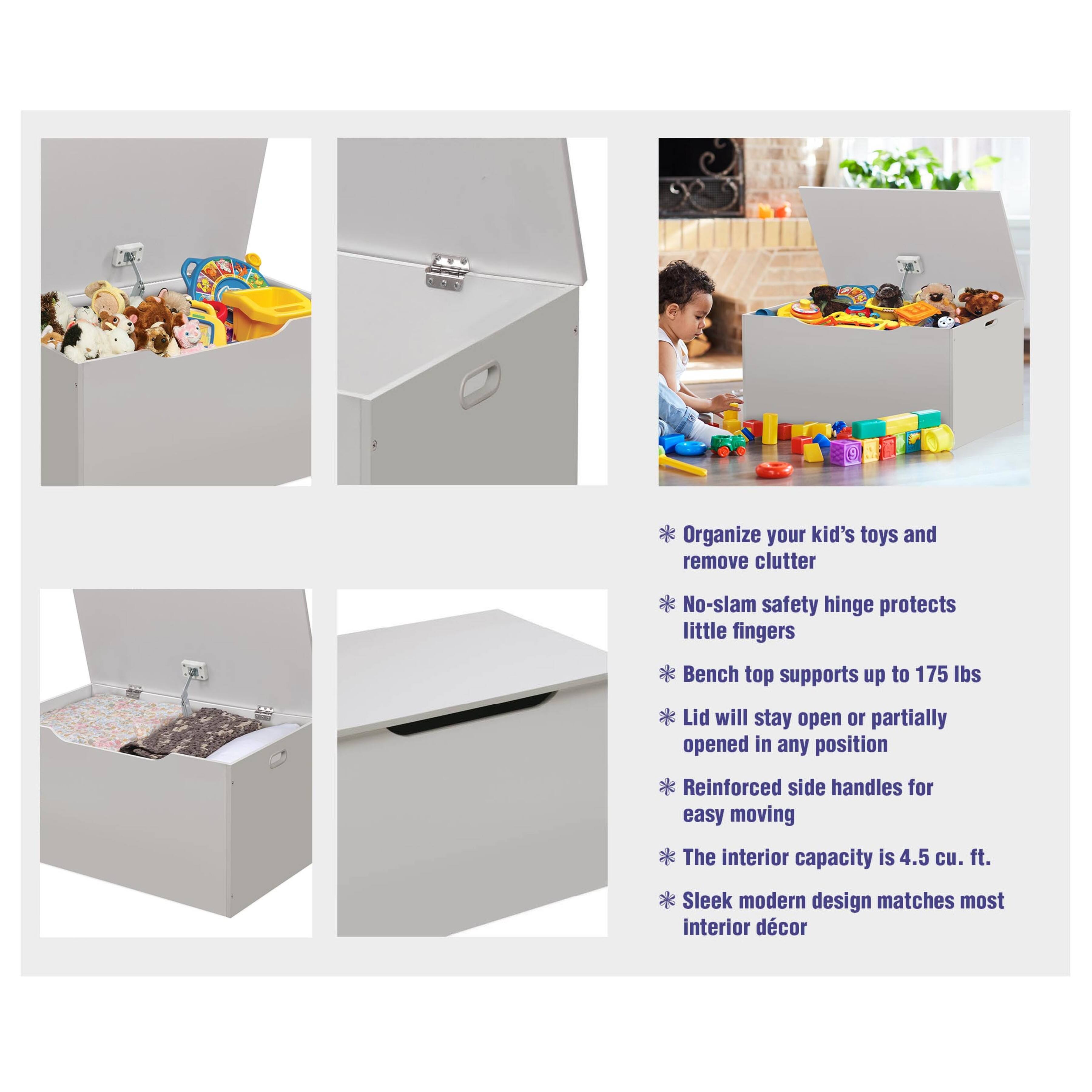 Badger Basket White Flat Bench Top Toy & Storage Box