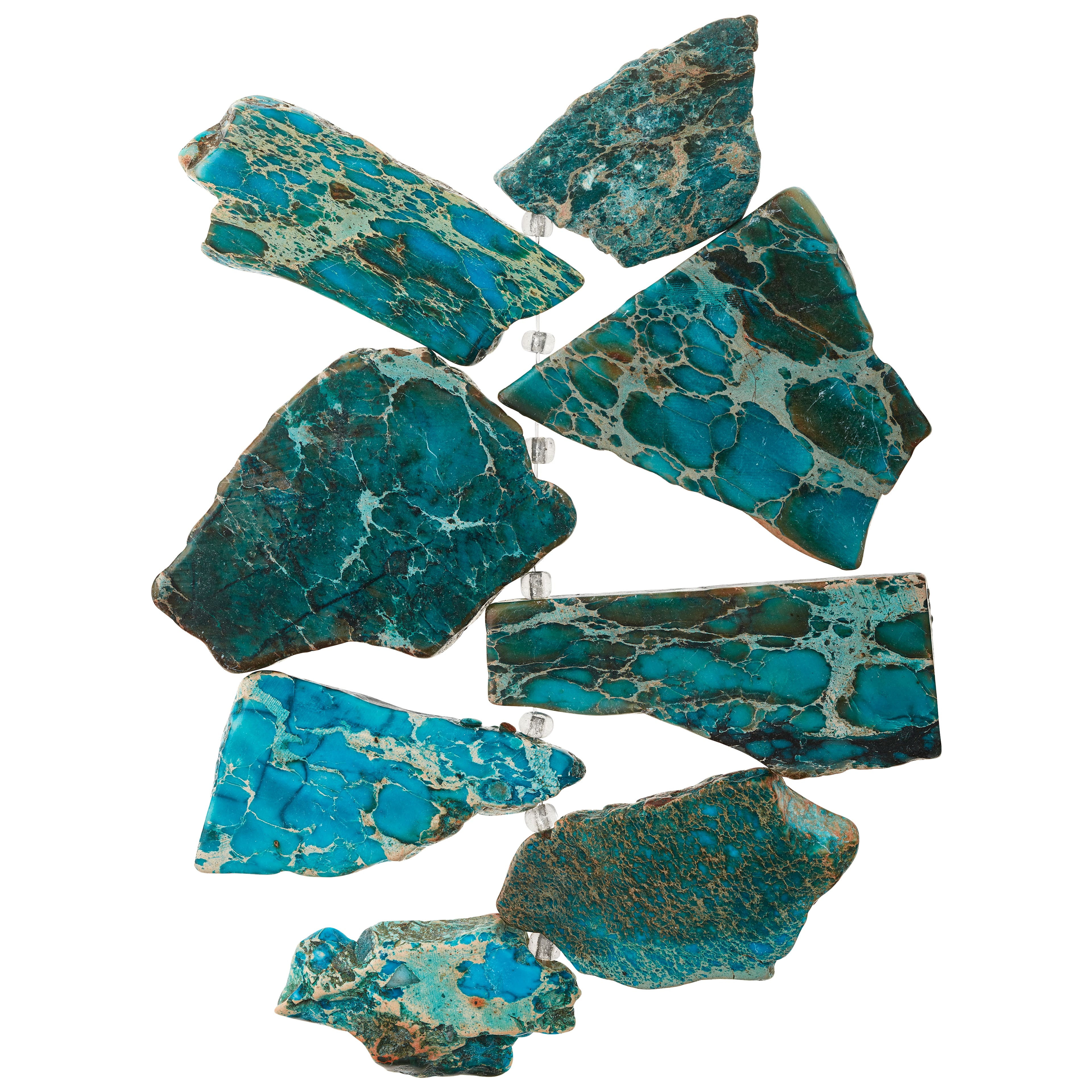 12 Pack:  Blue Imperial Jasper Nugget Beads by Bead Landing™