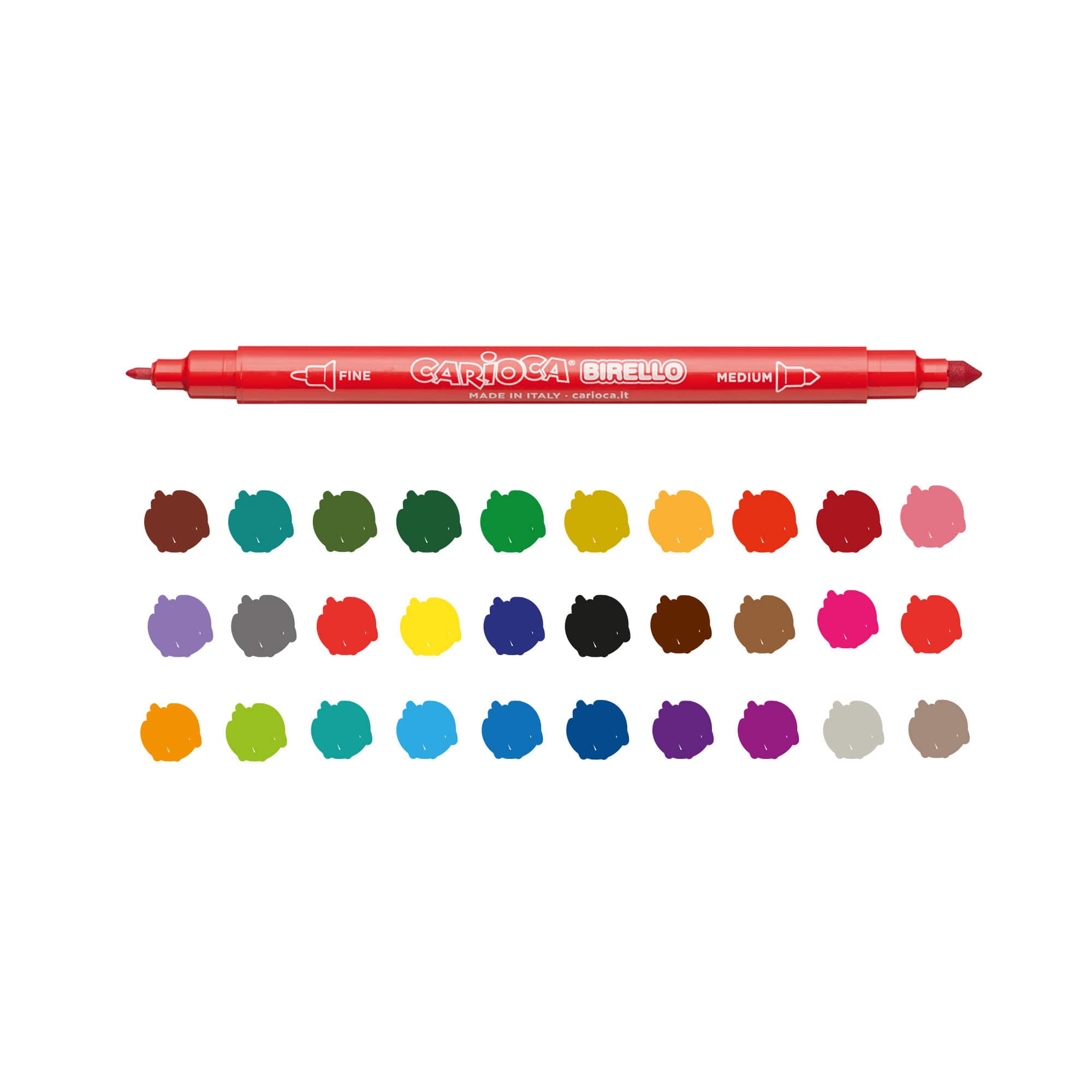 CARIOCA® Birello Washable Felt Tip Dual Tip Pen Set