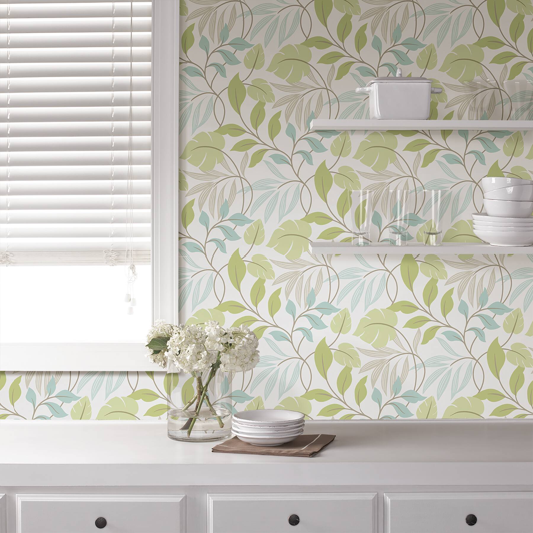 NuWallpaper Blue & Green Meadow Peel & Stick Wallpaper