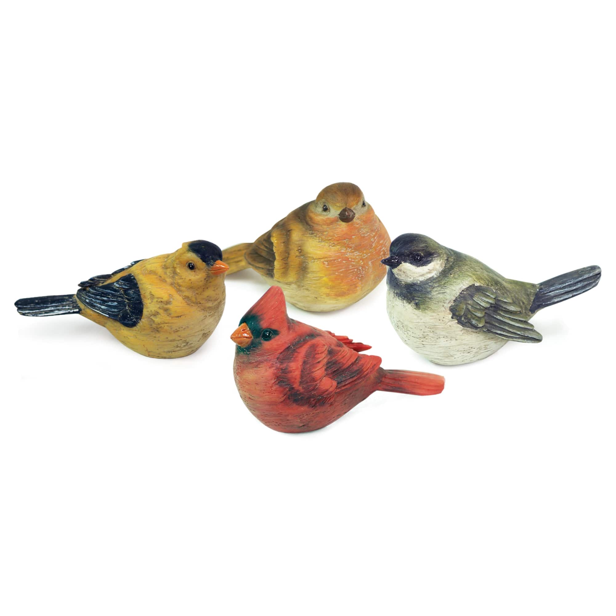5" Realistic Painted Tabletop Bird Figurines Set