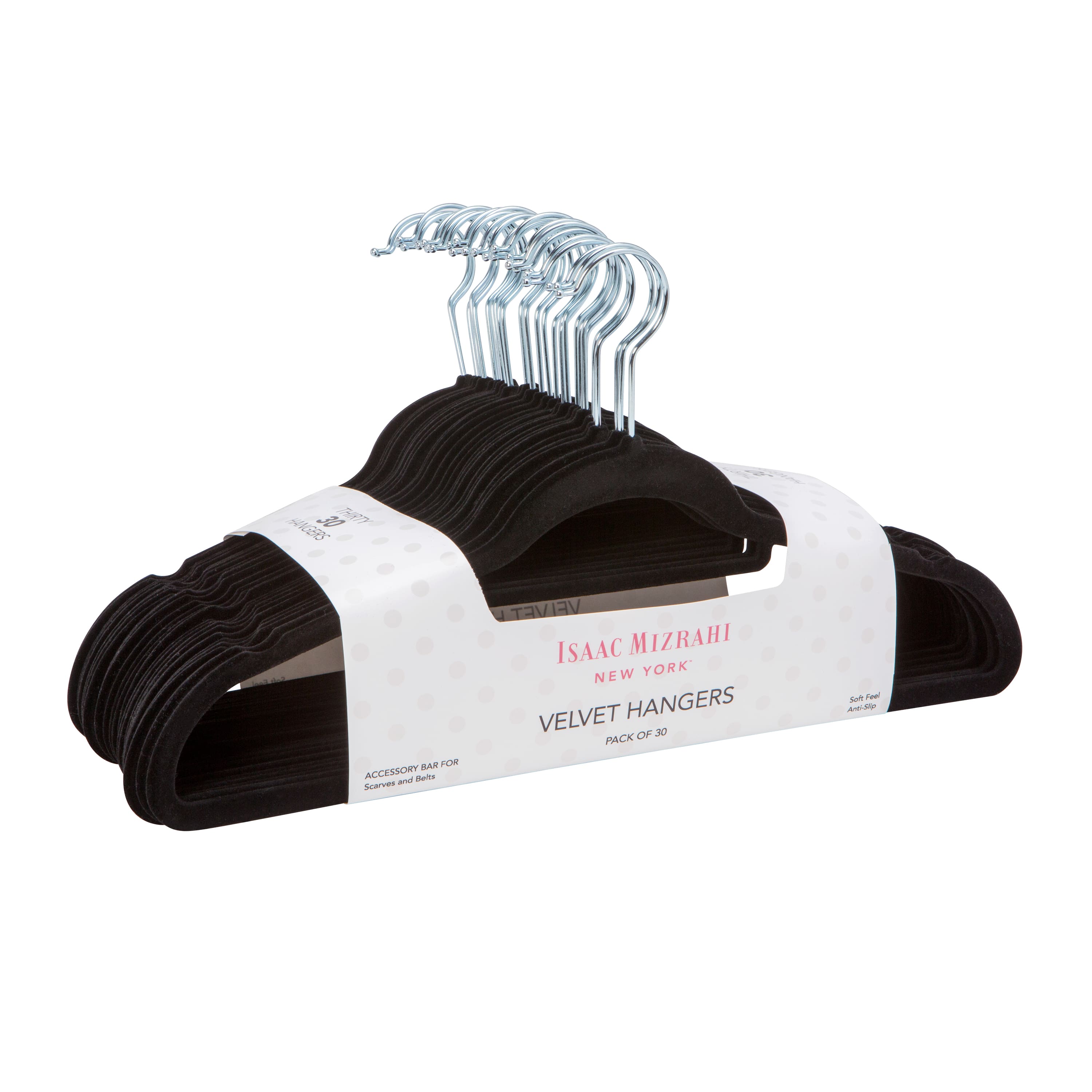 Isaac Mizrahi 17.75" Pack of Velvet Hangers